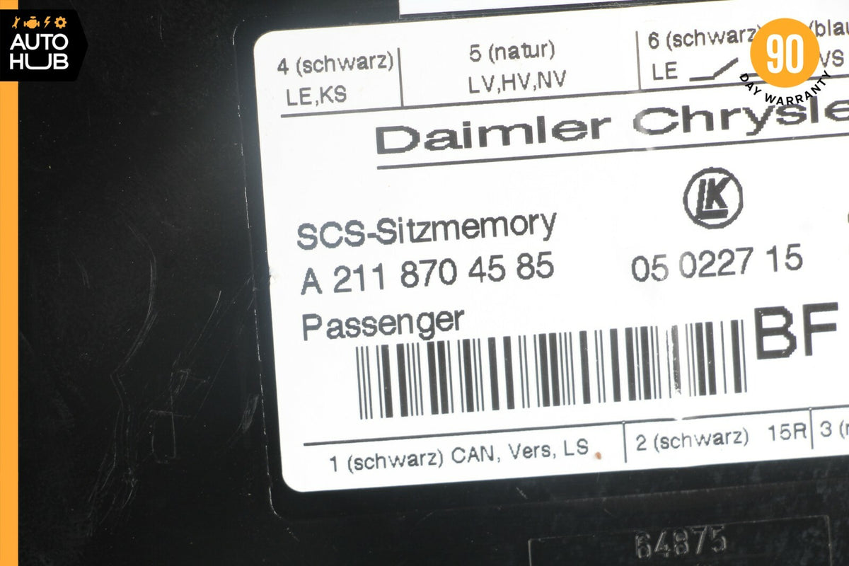 03-11 Mercedes W211 E350 GL450 Front Right Seat Control Module 2118704585 OEM - photo 7