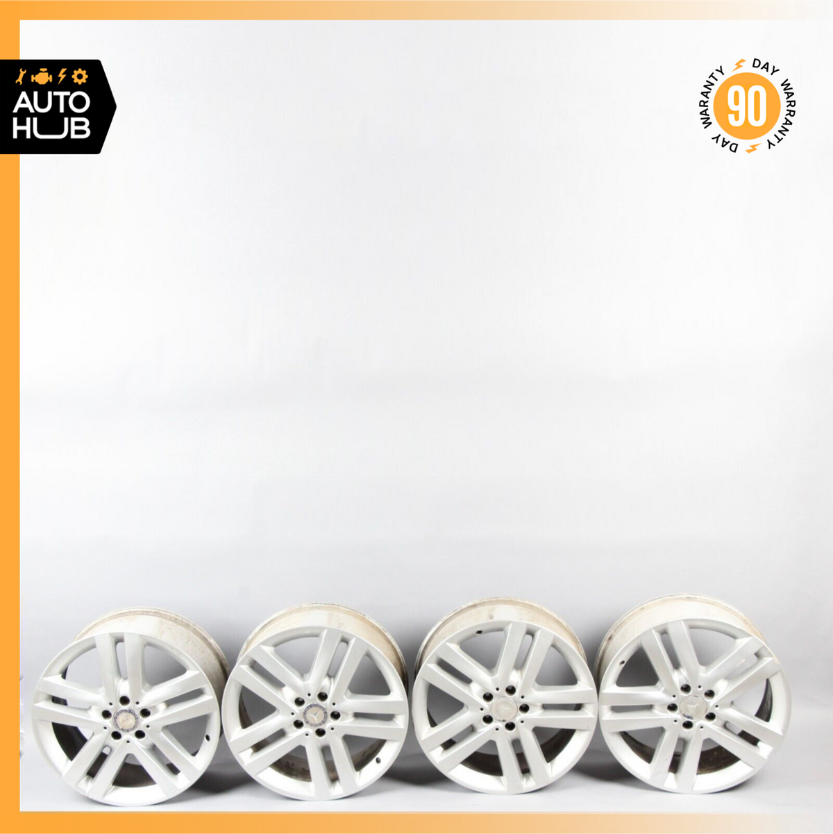 Mercedes X166 GLS450 GL550 8.5 x R19 19" Wheel Rim Rims Silver Set of 4 OEM - photo 1