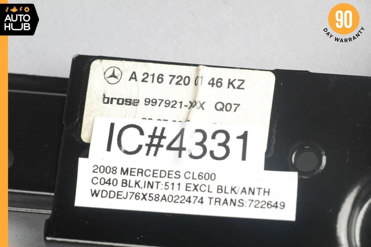 07-14 Mercedes W216 CL600 CL550 Front Left Driver Window Regulator Motor OEM - photo 12