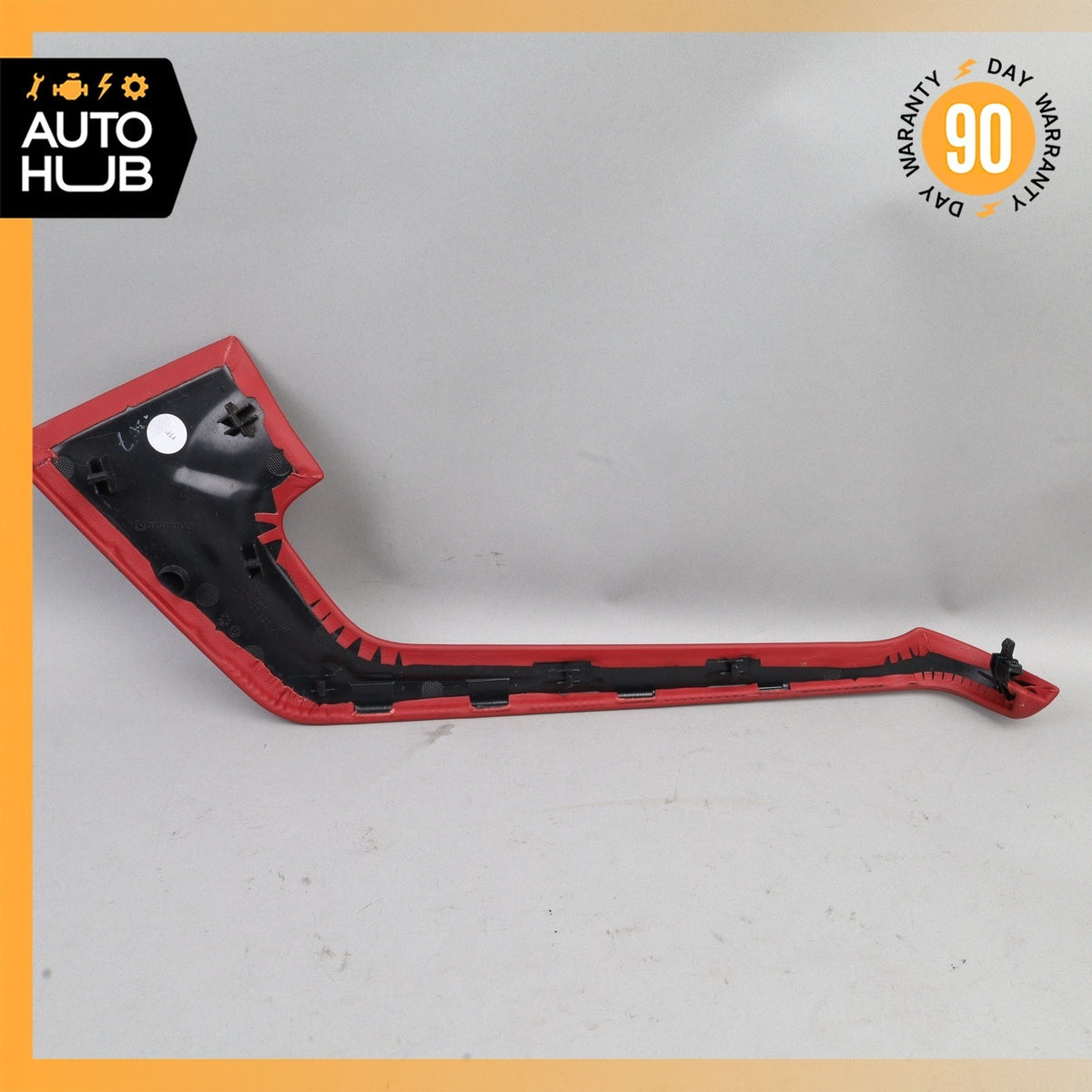Porsche Macan 95B Center Console Molding Trim Cover Left Leather Red OEM - photo 7