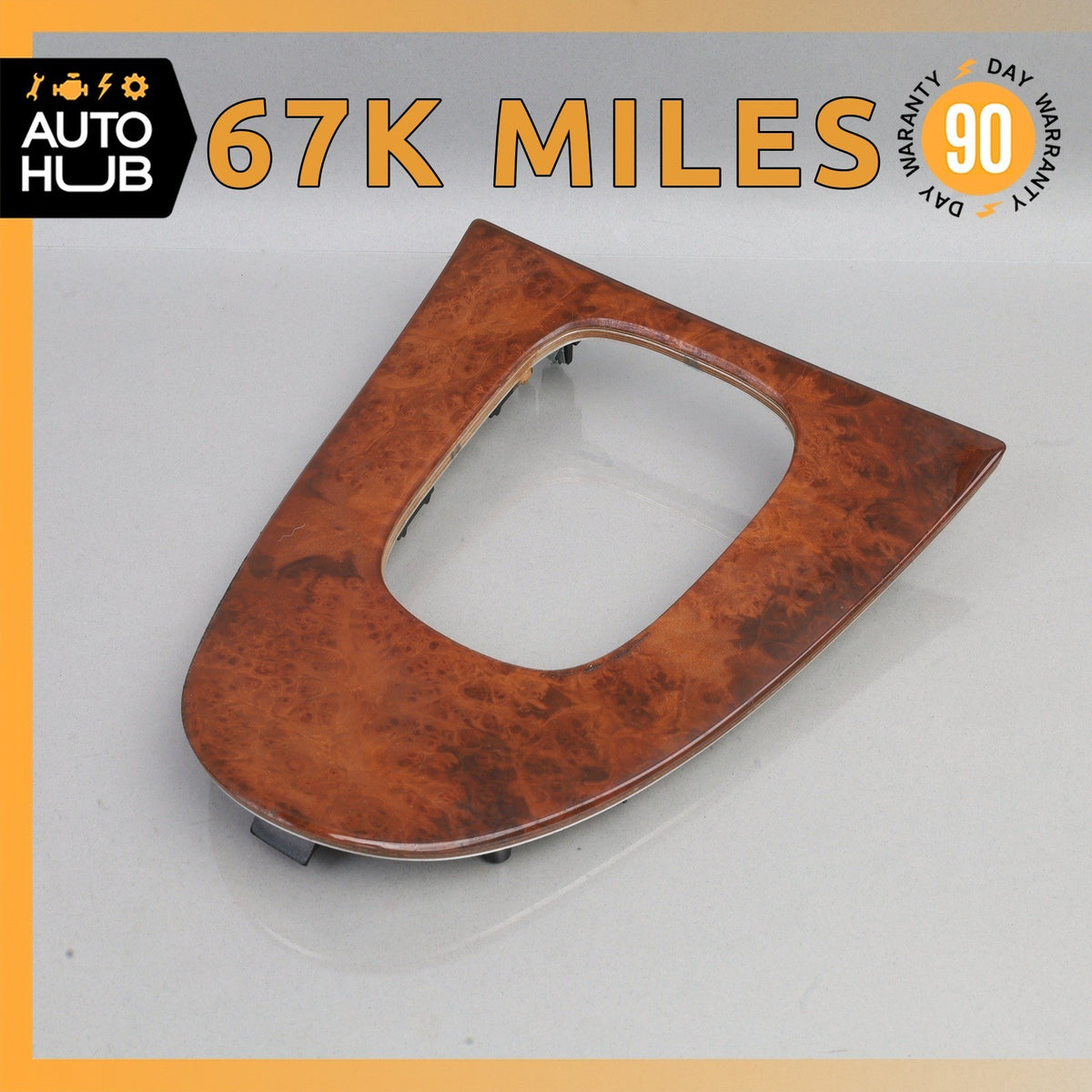 03-09 Mercedes W209 CLK350 CLK550 Center Console Shifter Bezel Trim Wood OEM - photo 1
