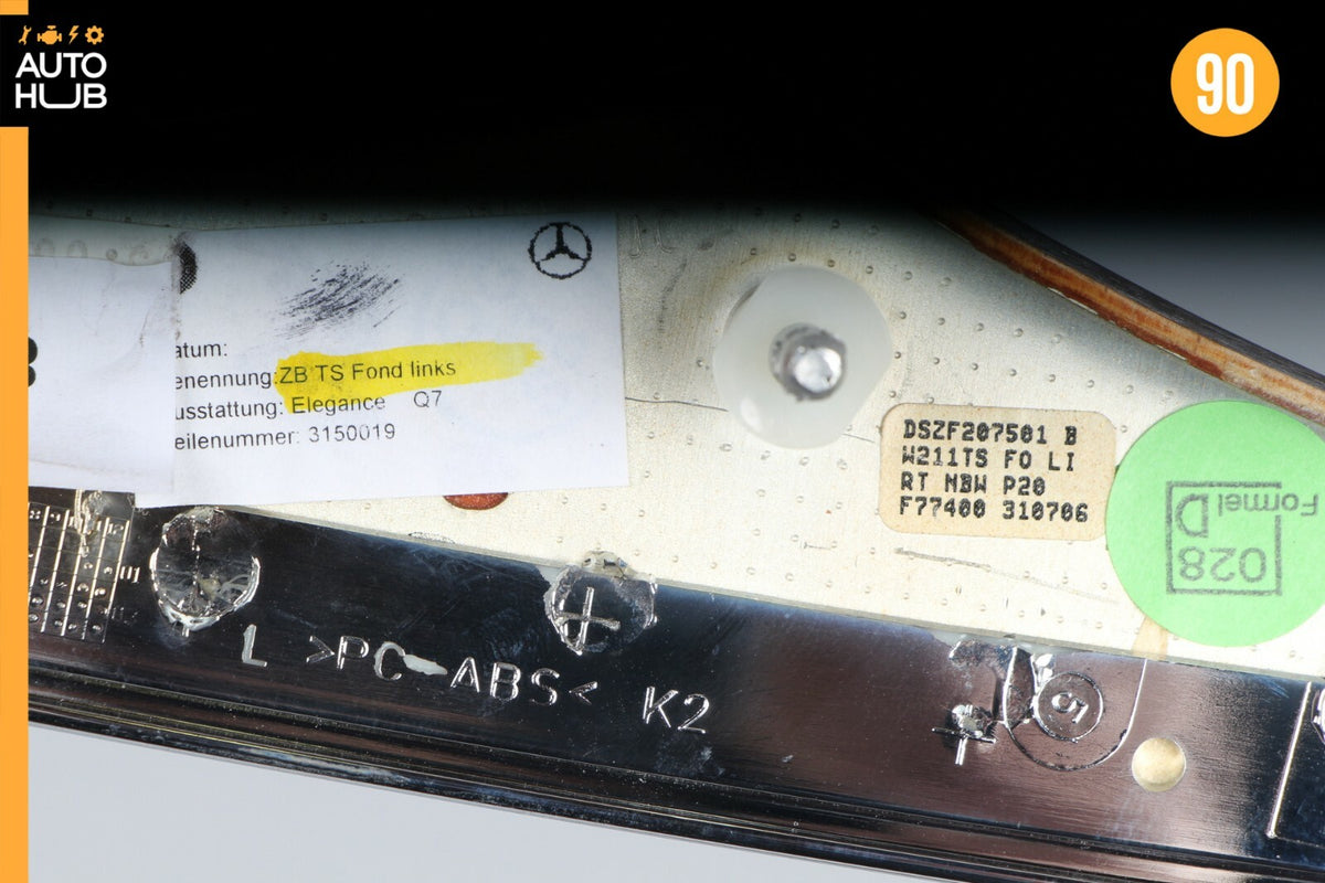 03-09 Mercedes W211 E320 E500 E550 Rear Left Driver Side Door Trim Wood OEM - photo 11