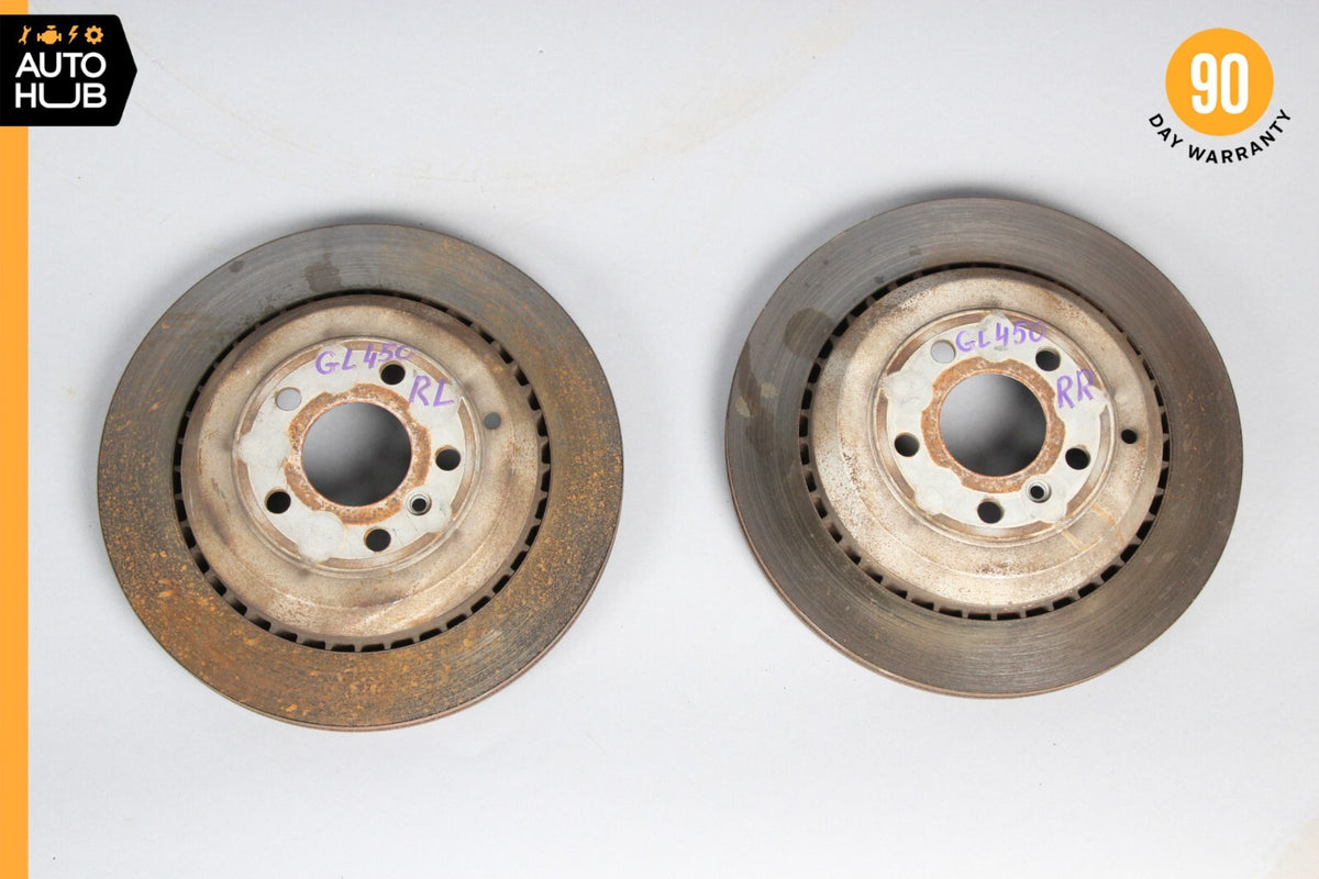 06-13 Mercedes X164 GL450 GL350 ML550 Rear Left & Right Brake Rotors Disc OEM - photo 1