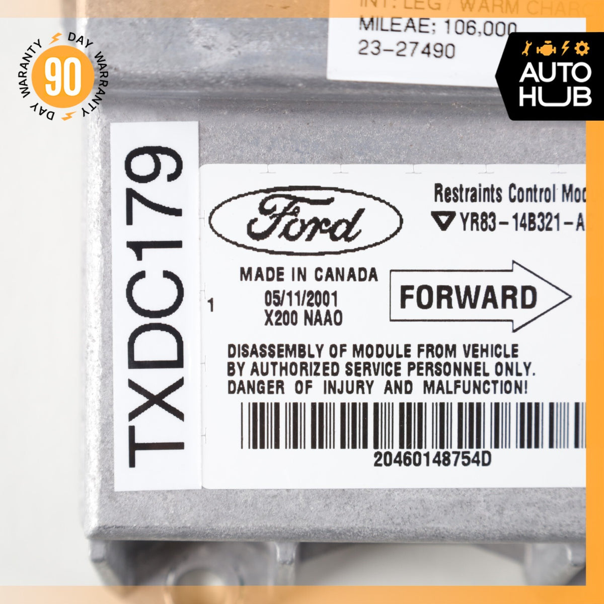 Jaguar X200 S-Type Airbag Air Bag SRS Control Module Unit YR8314B321AC OEM - photo 7