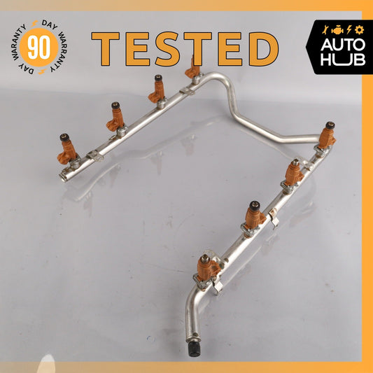01-06 Mercedes W209 CLK500 S500 E500 Fuel Injection Rail Line w/ Injectors OEM - photo 1