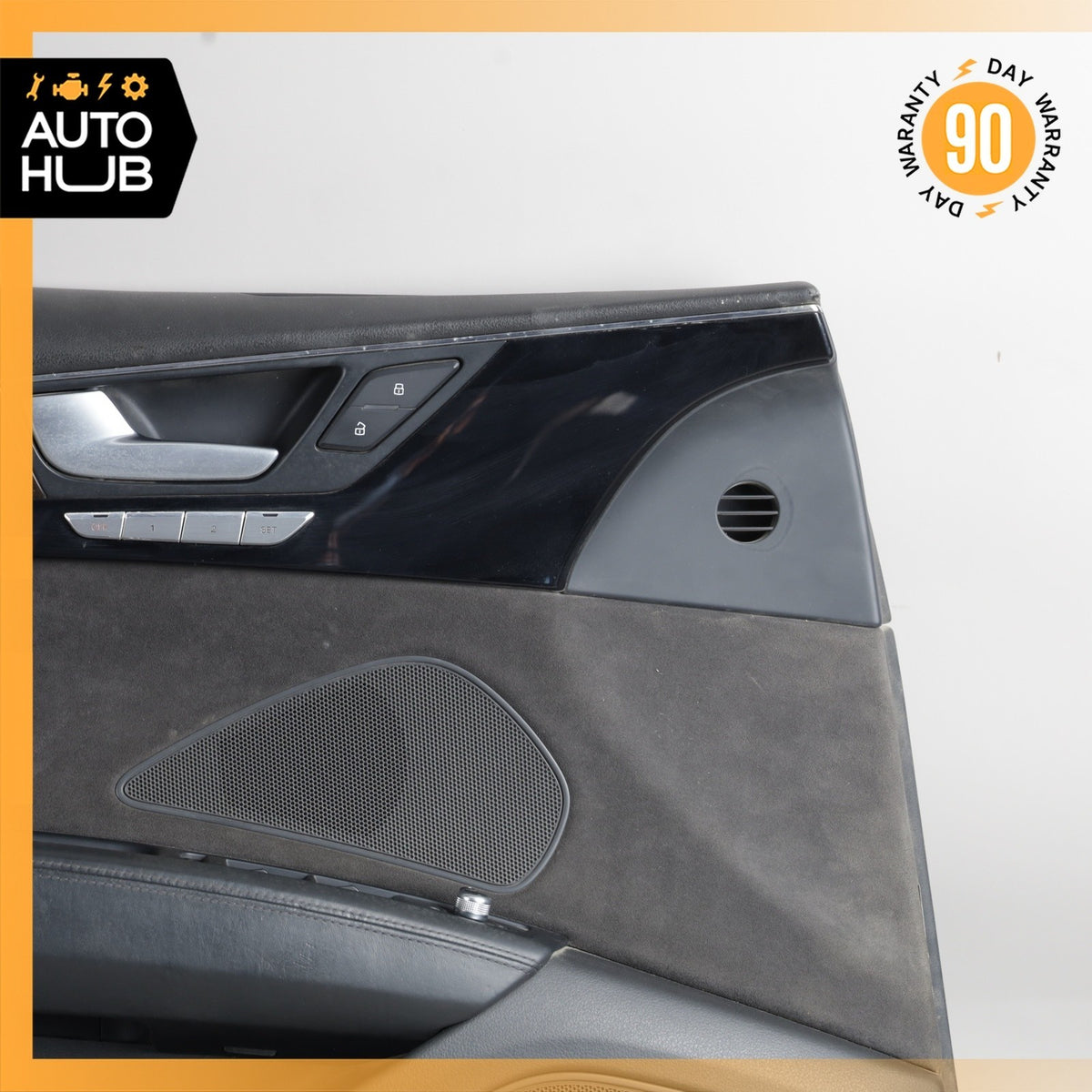 11-17 Audi D4 A8 A8L Front Left Driver Side Interior Door Panel Black Suede OEM - photo 3
