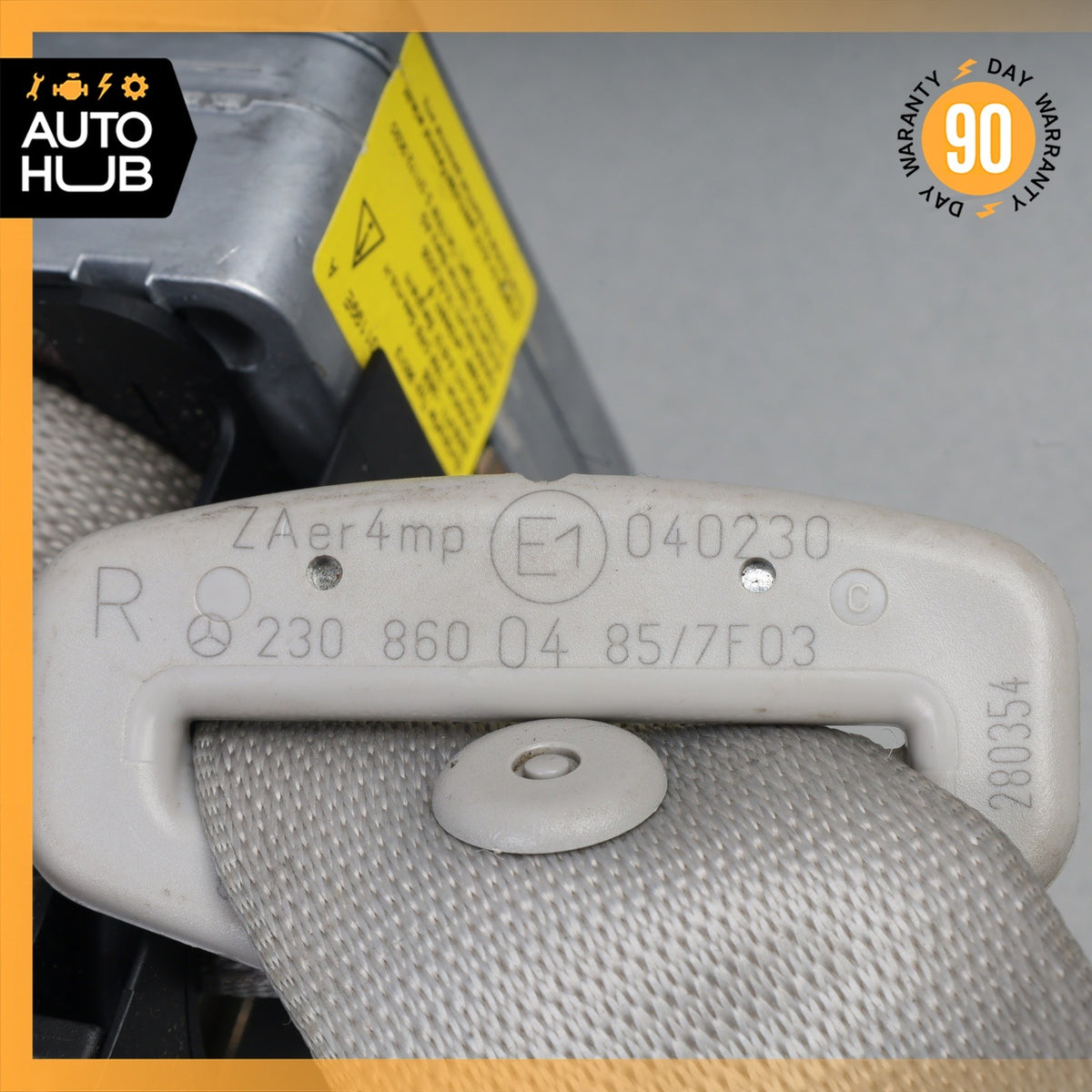 03-06 Mercedes R230 SL500 SL55 AMG Right Side Seatbelt Seat Belt Retractor OEM - photo 6