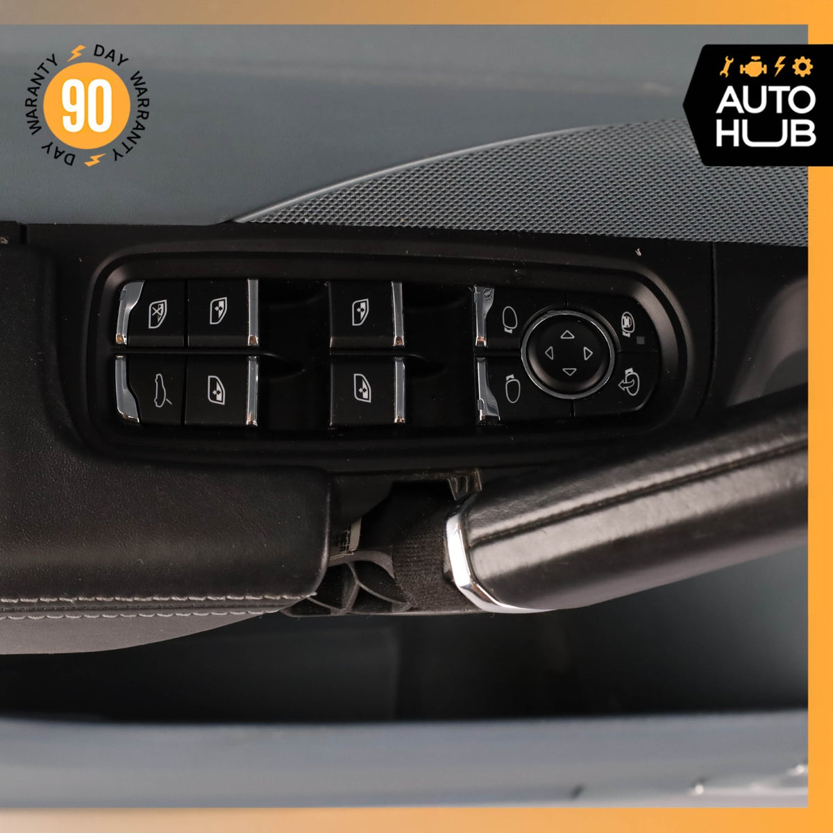 Porsche Cayenne 958 Turbo Front Left Side Interior Door Panel Leather Blue OEM - photo 10
