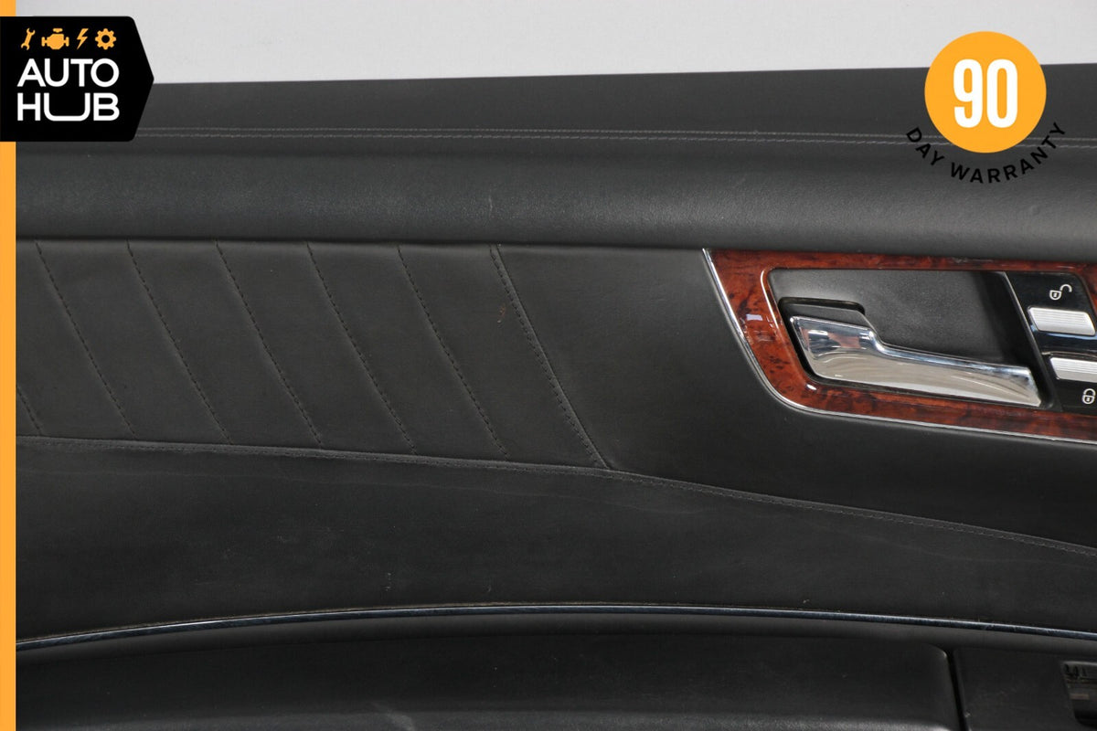 07-10 Mercedes W216 CL600 Front Left Driver Side Interior Door Panel Black OEM - photo 3