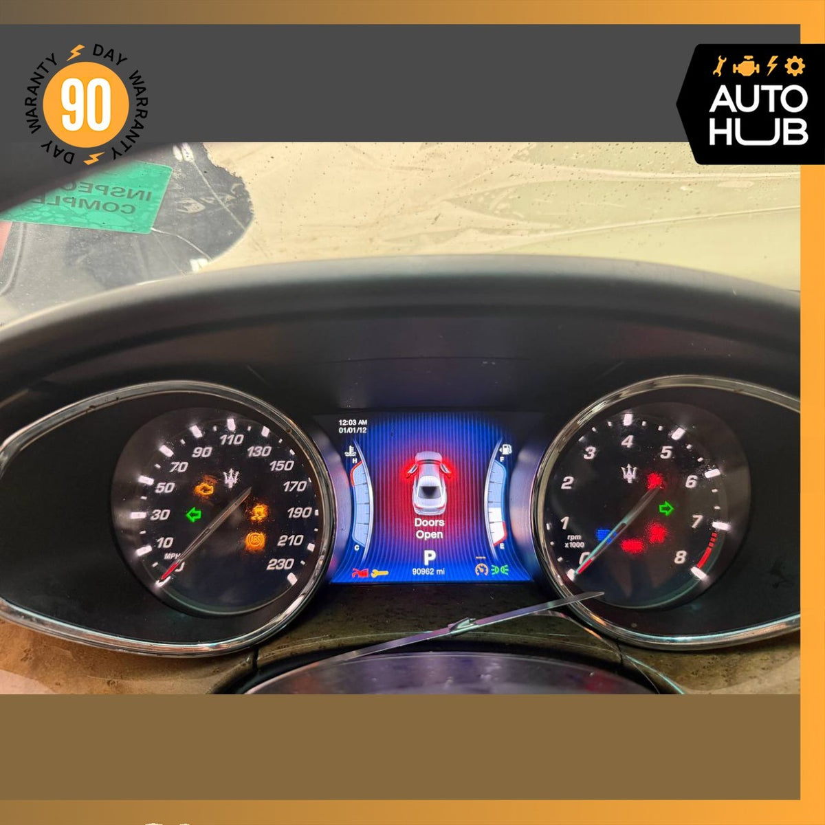 2014 Maserati Quattroporte M156 GTS 3.8L Instrument Cluster Speedometer OEM 90k - photo 2
