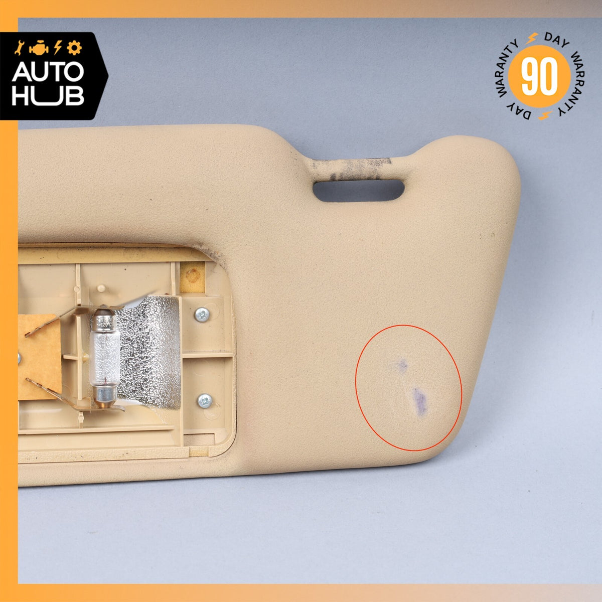 90-02 Mercedes R129 SL500 SL320 500SL Left Side Sun Visor Sunvisor Java OEM - photo 2