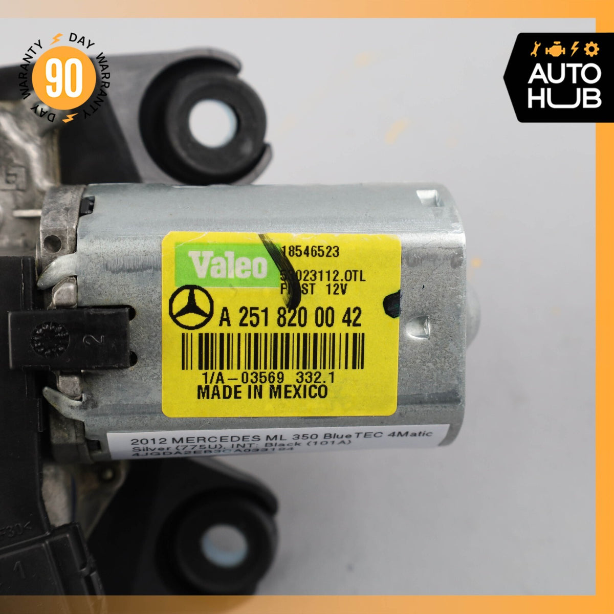 06-19 Mercedes W166 ML350 R350 ML63 AMG Rear Glass Windshield Wiper Motor OEM - photo 8