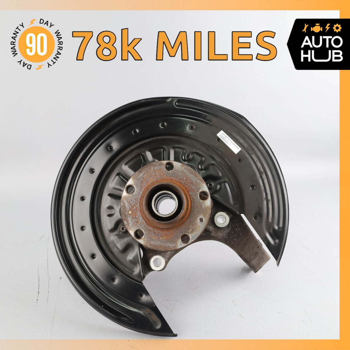 03-13 Bentley Continental Flying Spur Rear Right Side Spindle Knuckle Hub OEM - photo 1