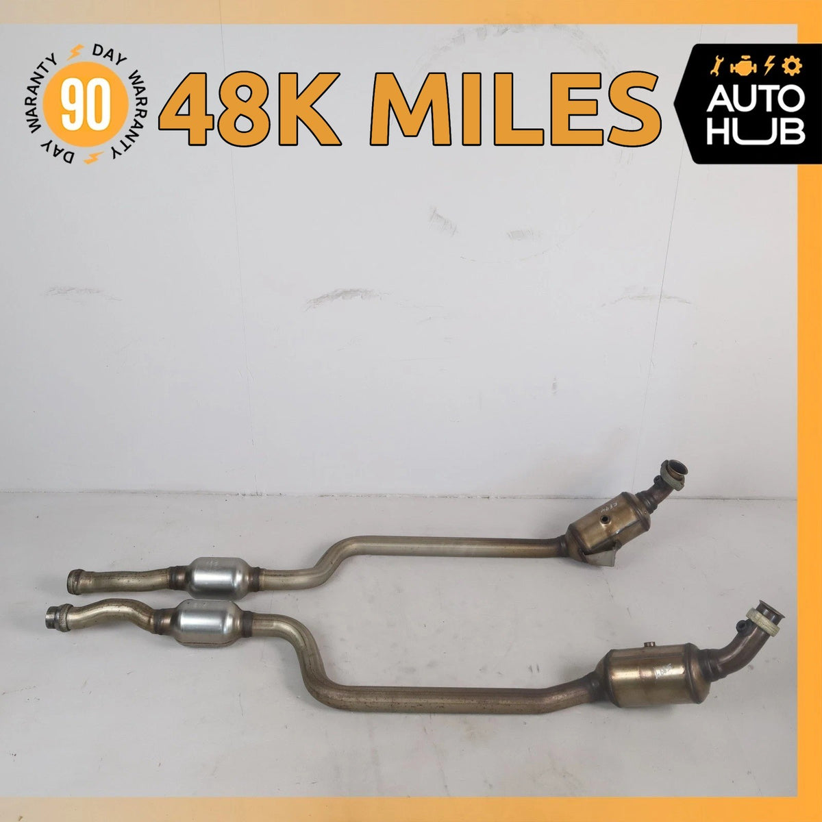 Mercedes W212 E350 RWD Engine Exhaust Downpipe 2124907636 Set OEM 48k - photo 1