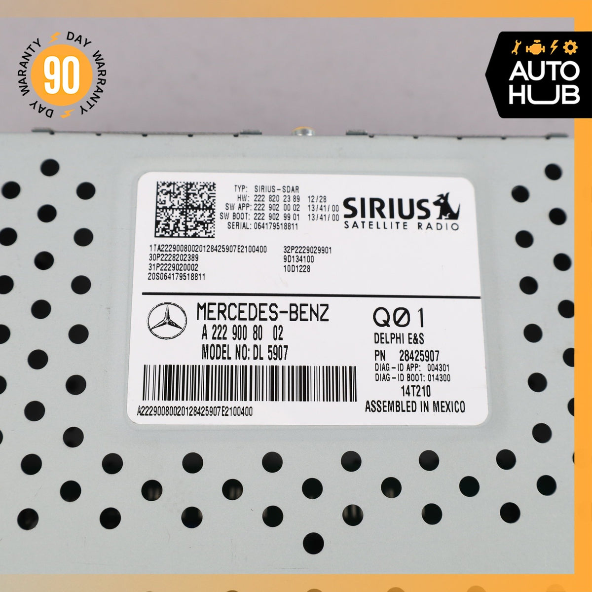 Mercedes W222 S550 S65 Sirius Satellite Radio Receiver 2229008002 OEM - photo 9