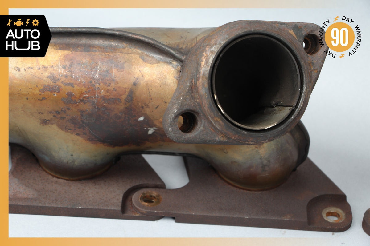 06-12 Mercedes W211 E350 C300 M272 Left & Right Exhaust Manifold Header Set OEM - photo 3