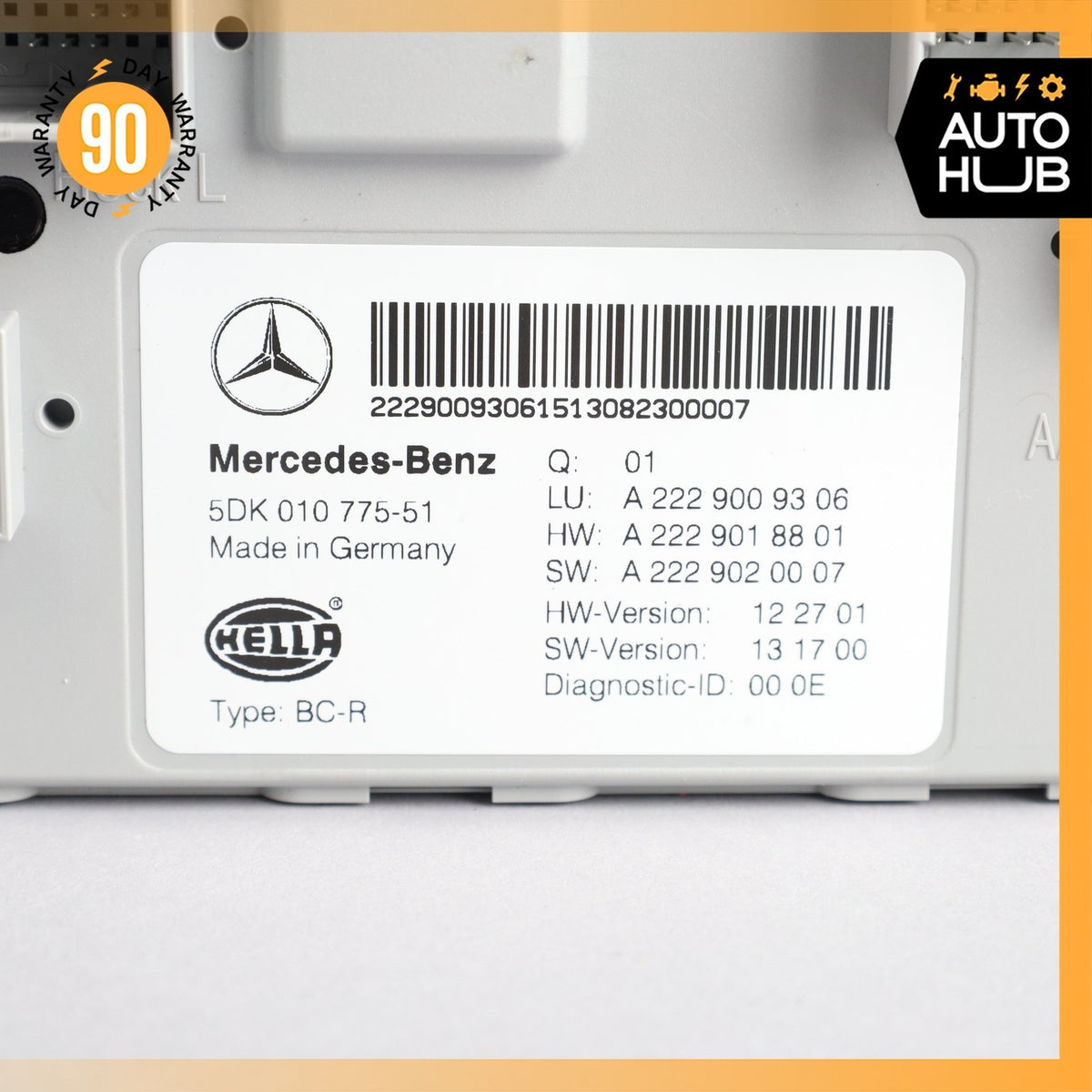 2014 Mercedes W222 S550 Rear Trunk SAM Control Module 2229009306 OEM - photo 9