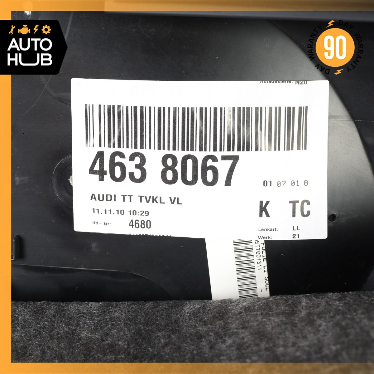 08-15 Audi J8 TT Front Left Side Interior Door Panel Suede OEM - photo 21