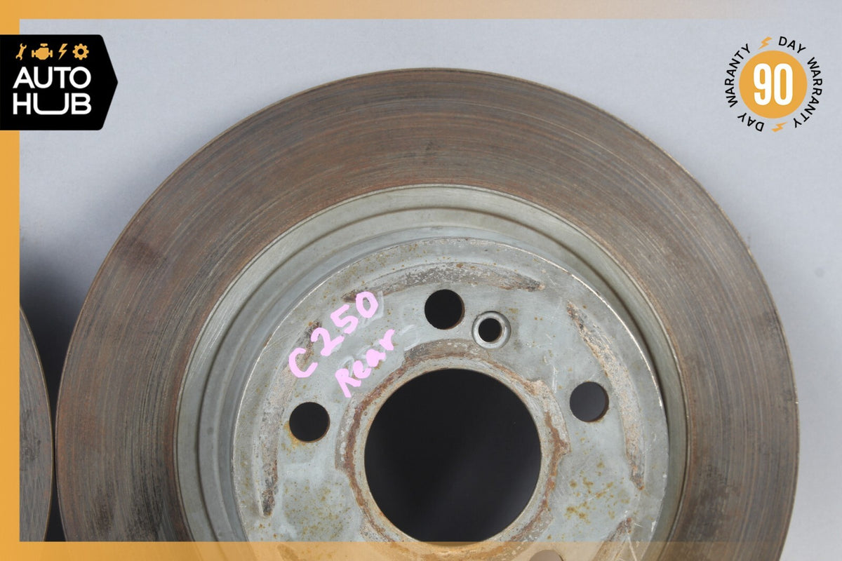 08-14 Mercedes W204 C250 C300 C350 Rear Brake Rotor Left and Right Set OEM - photo 2
