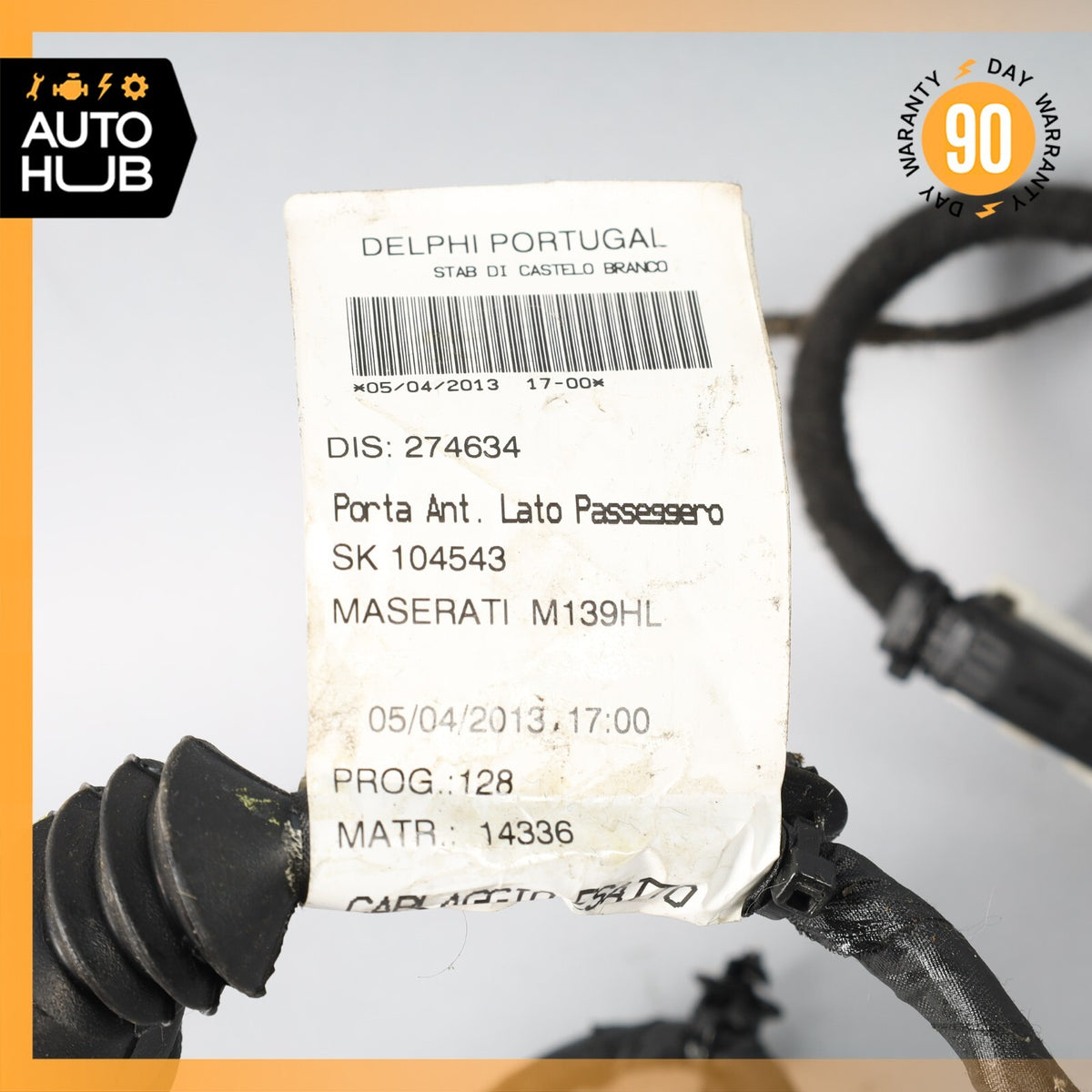 11-14 Maserati GranTurismo S M145 Door Harness Front Right Side OEM - photo 16