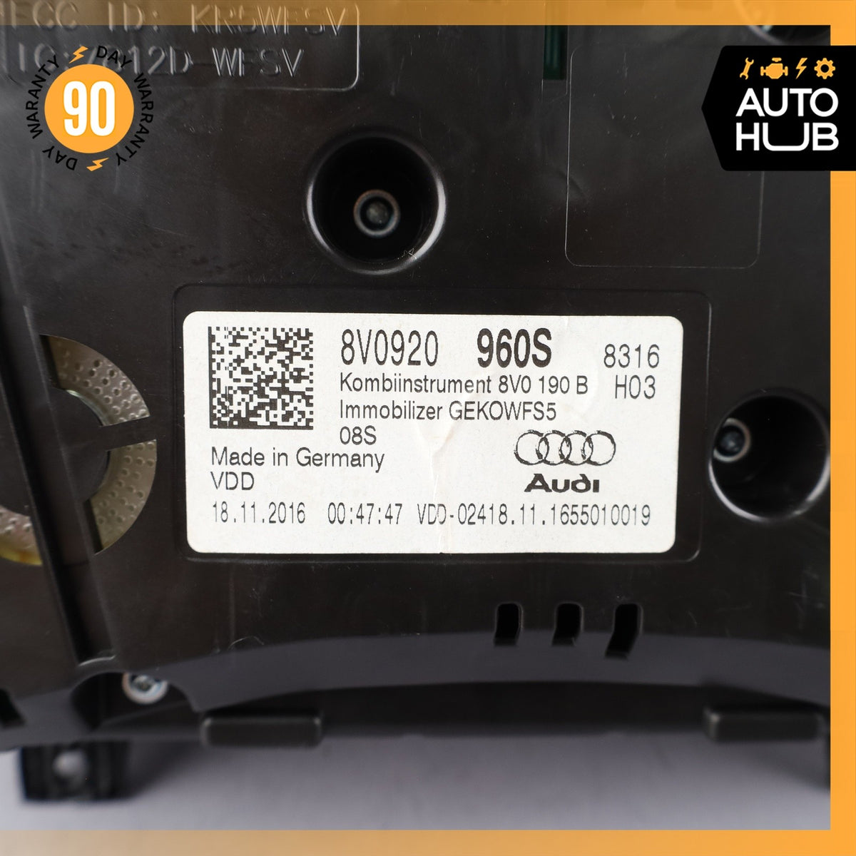 17-20 Audi 8V A3 Instrument Cluster Speedometer OEM 115k - photo 14