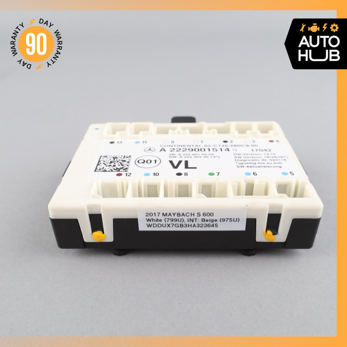 2017 Mercedes W222 Maybach S600 Front Left Door Control Module 2229001514 OEM - photo 5