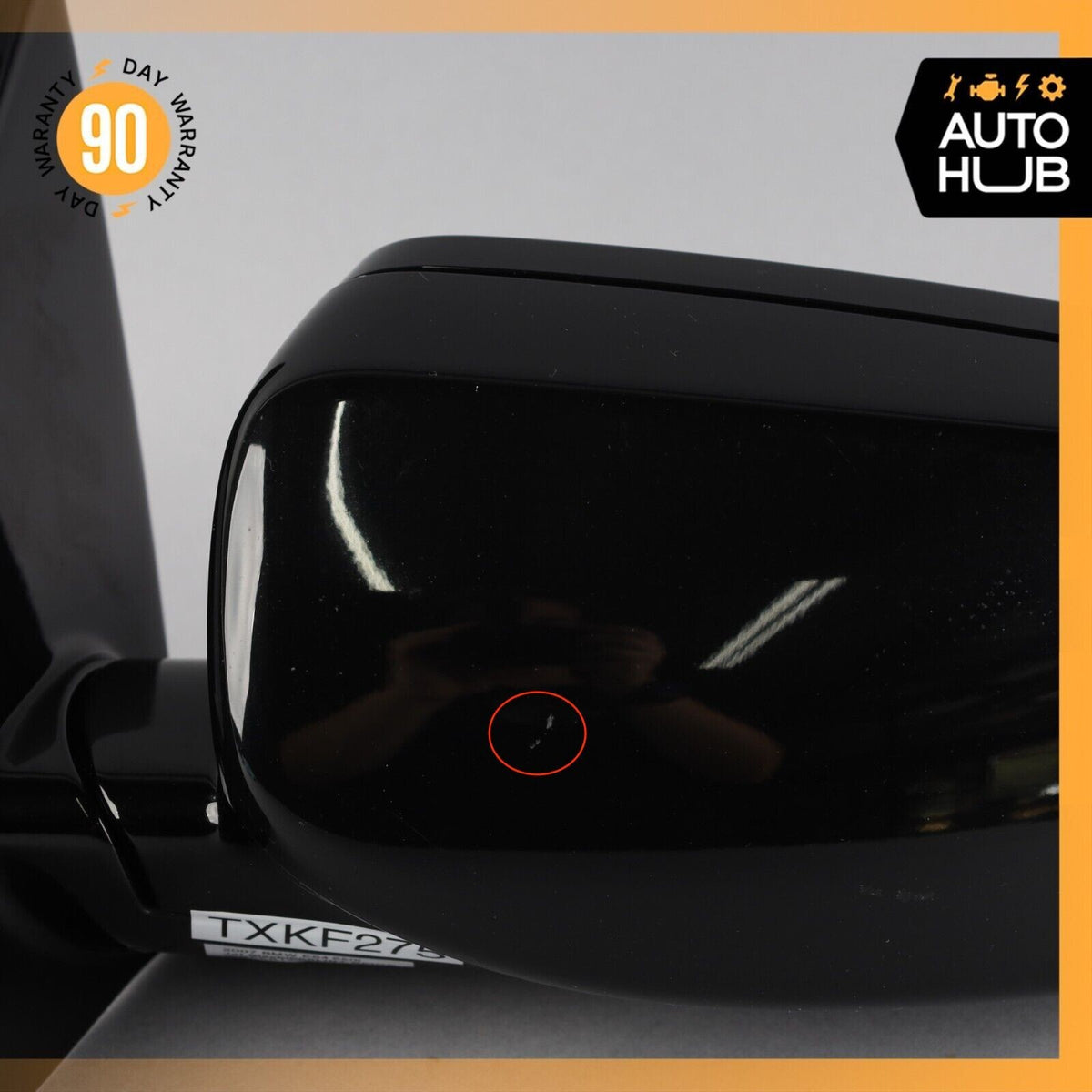 06-10 BMW E64 650i Left Driver Side Rear View Door Mirror Jet Black OEM 71k - photo 8