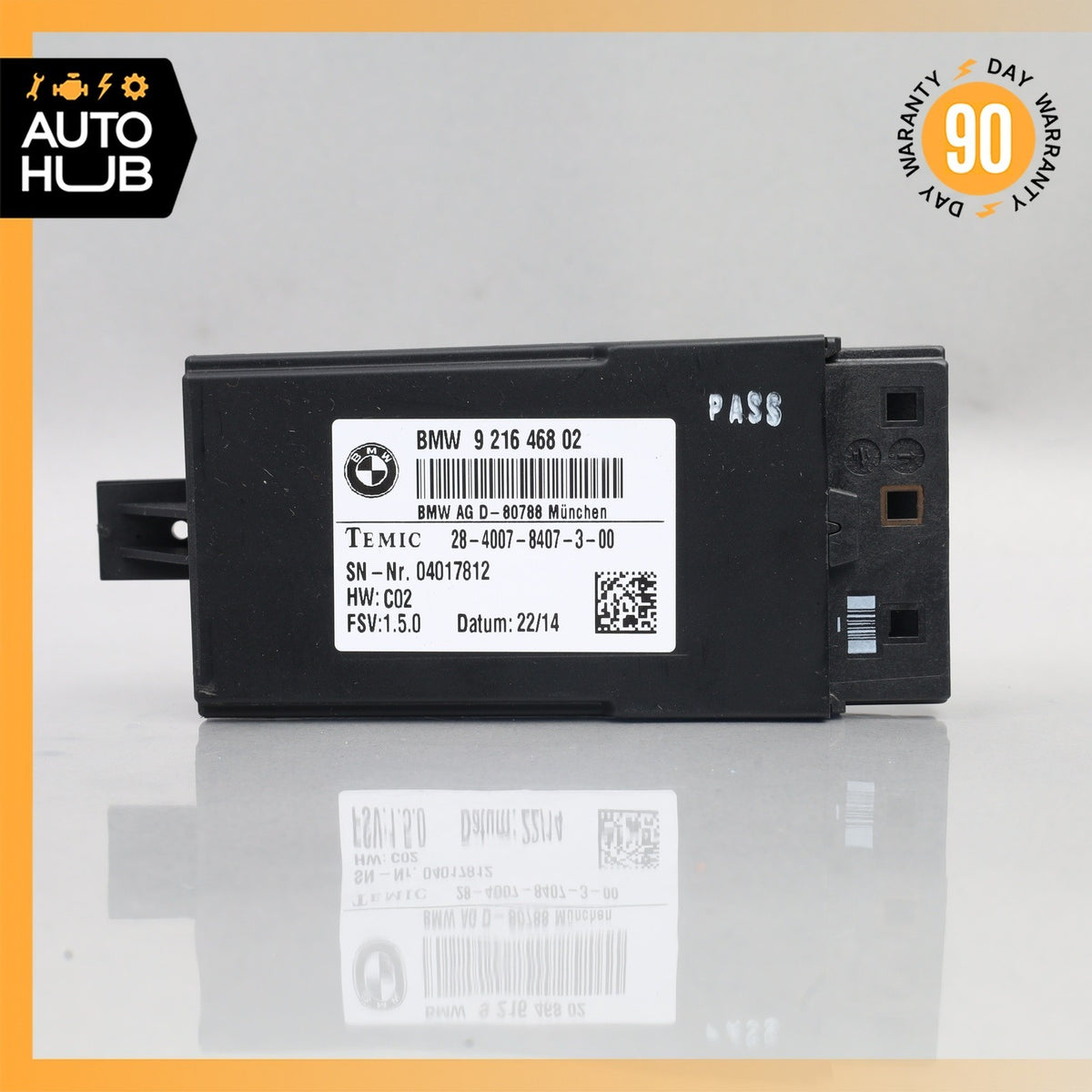 14-21 BMW i3 I01 Seat Heating Control Module 9216468 OEM 58k - photo 5