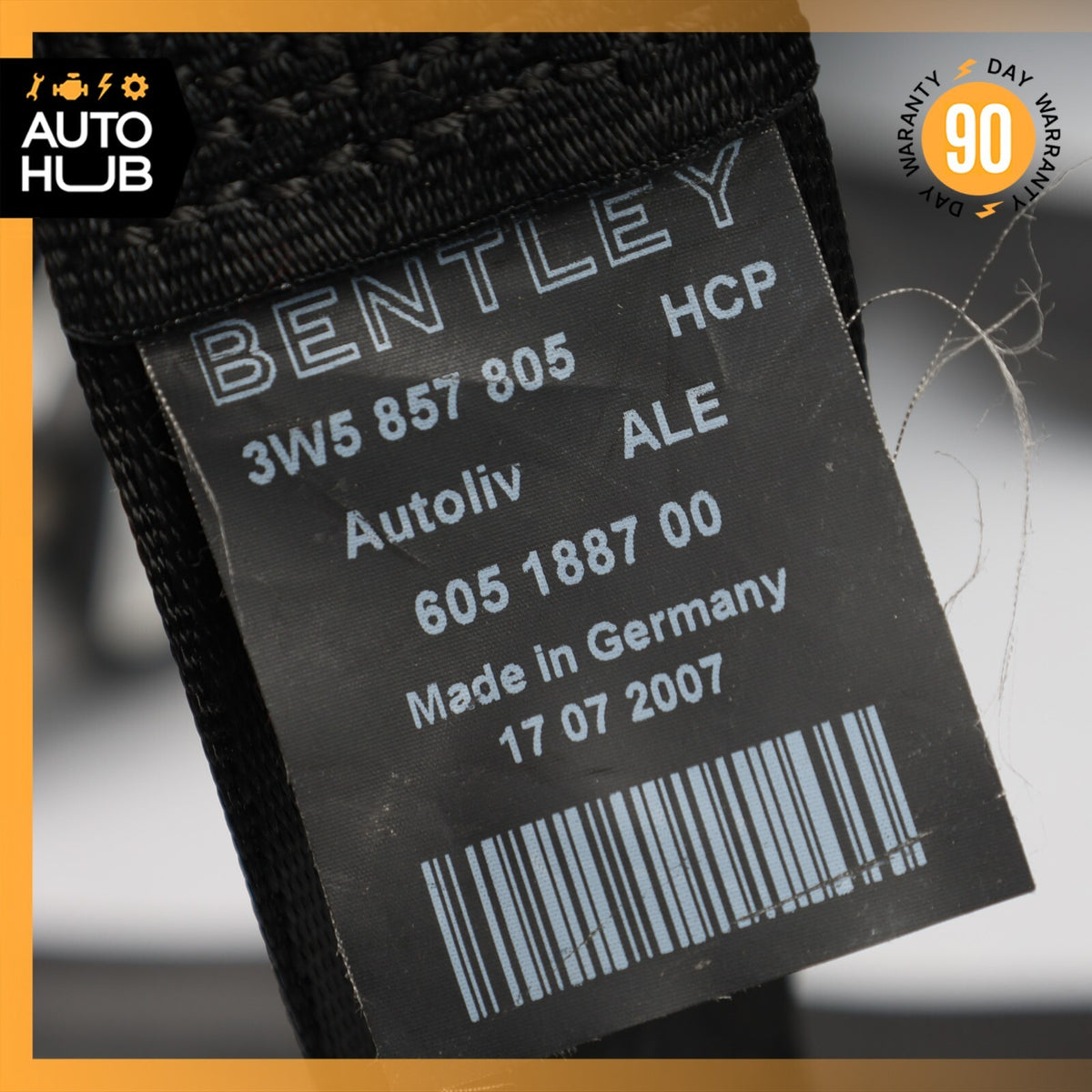 06-13 Bentley Continental Flying Spur Rear Left Driver Side Seat Belt OEM - photo 20