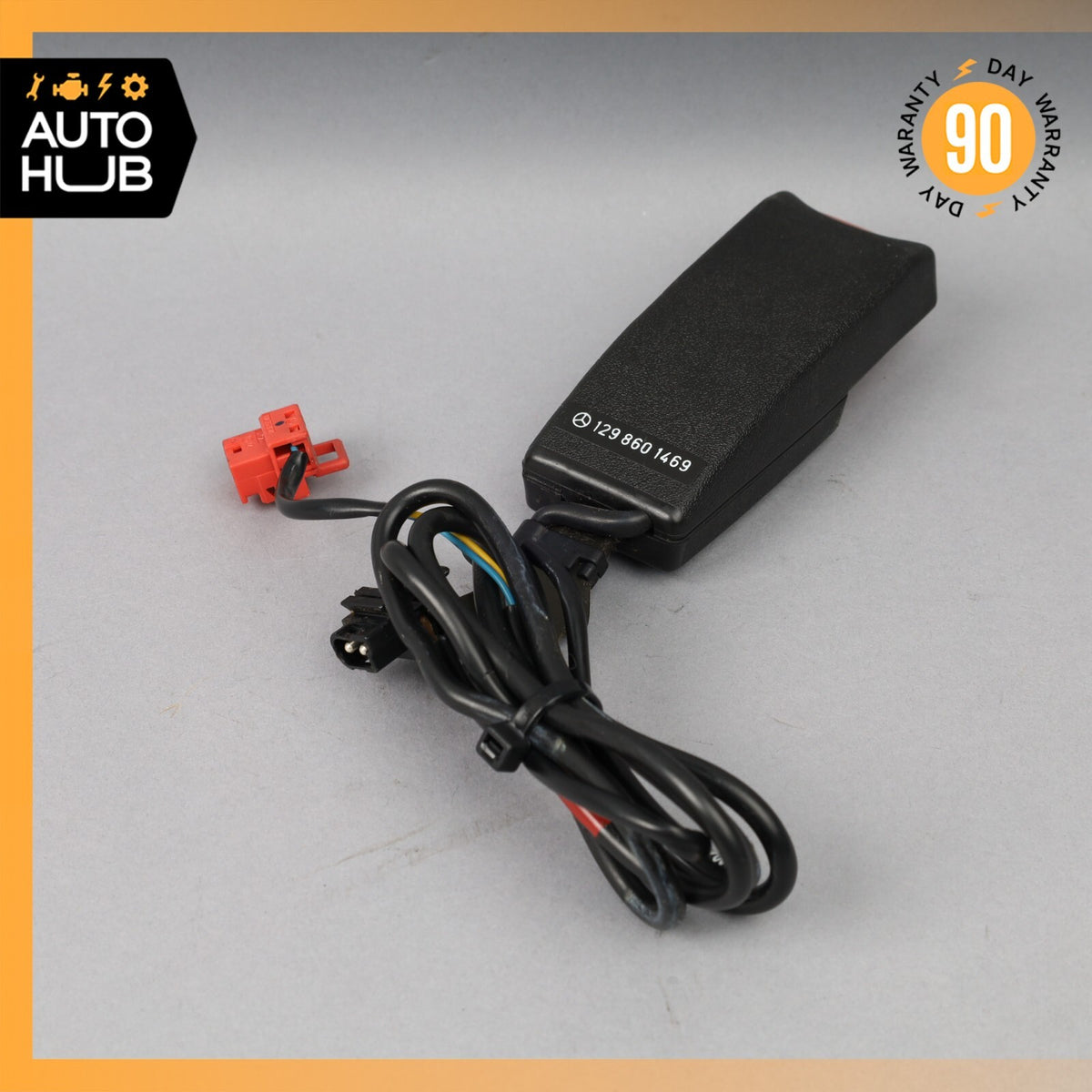 90-02 Mercedes R129 500SL SL320 Right Side Seat Belt Seatbelt Buckle Black OEM - photo 5