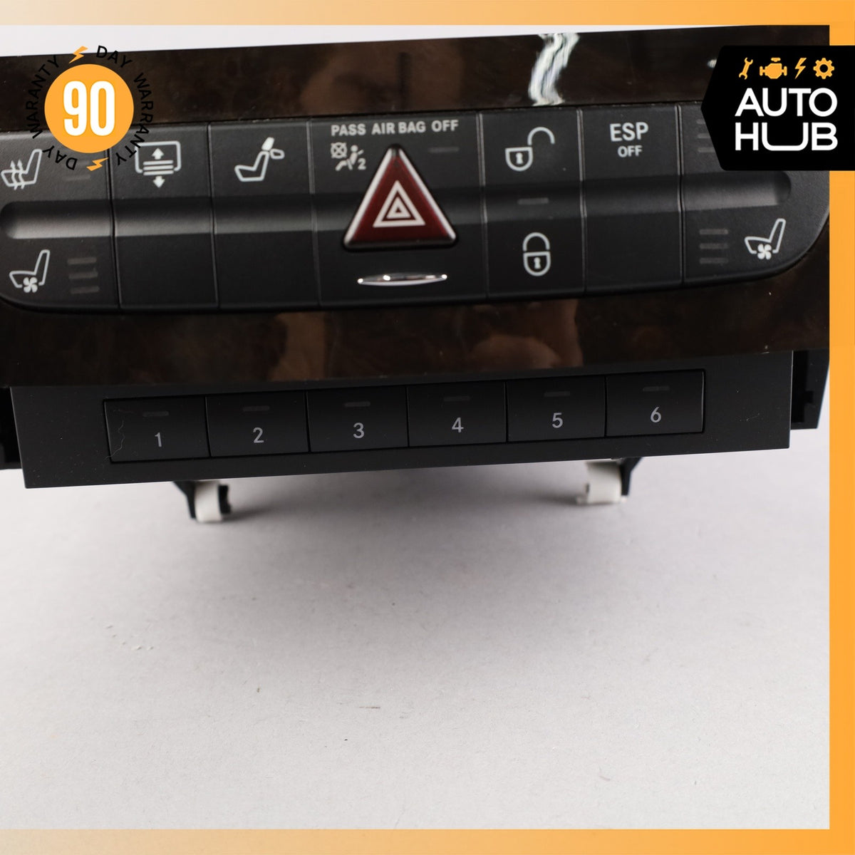 03-09 Mercedes W219 CLS550 CLS500 E350 Hazard Switch Control Panel Wood OEM - photo 6
