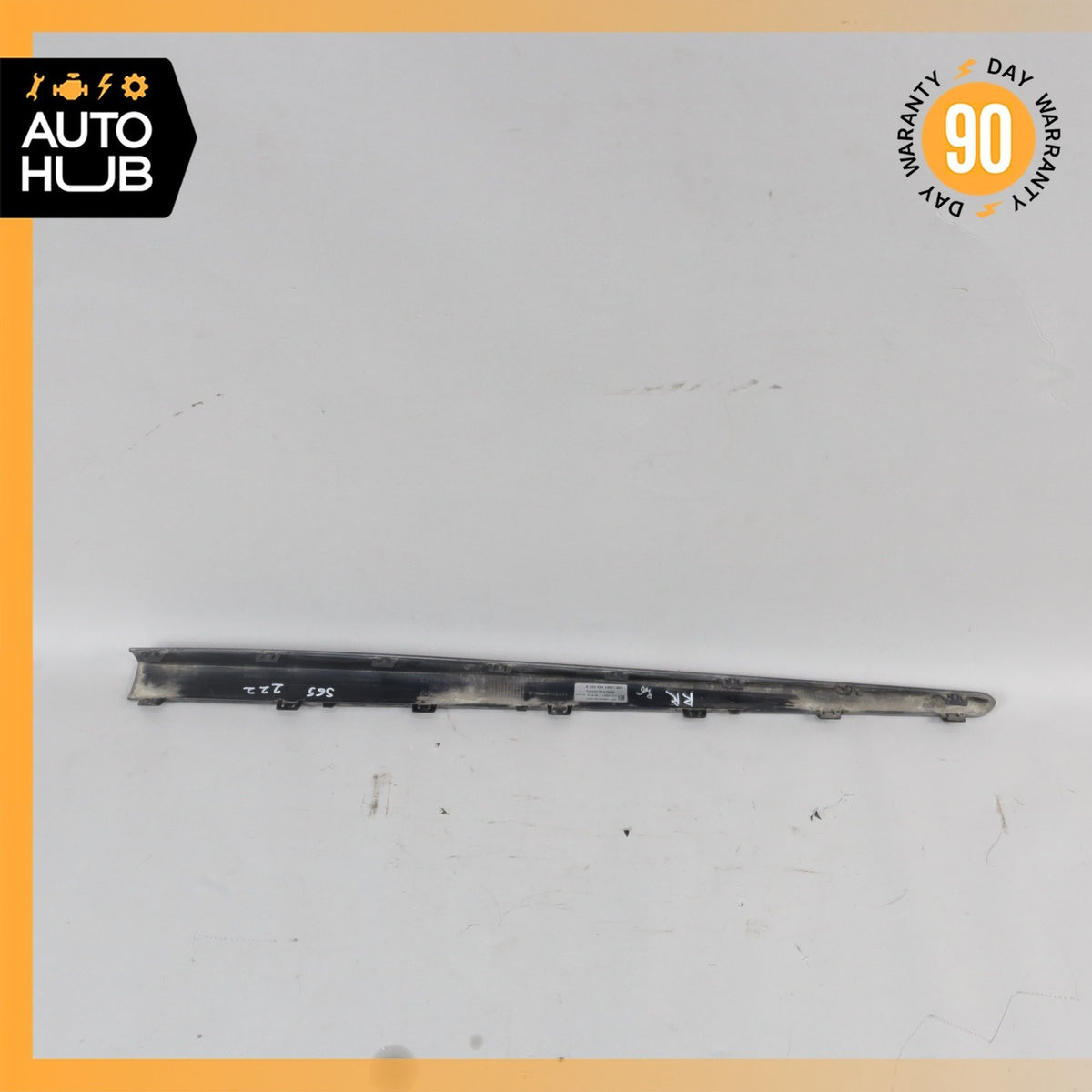 14-20 Mercedes W222 S65 Rear Right Skirt Rocker Panel Molding Trim Carbon OEM - photo 9