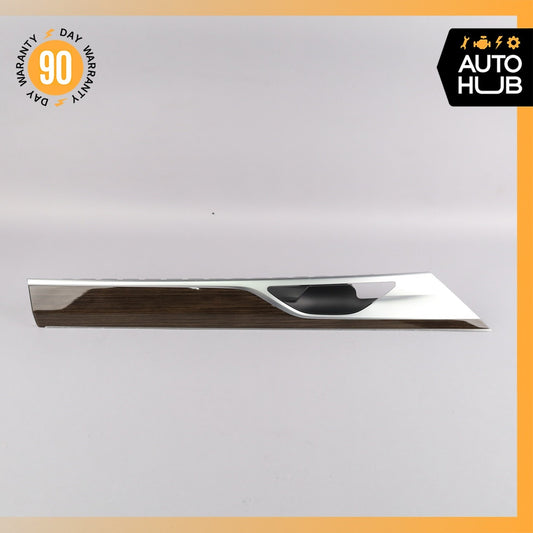 BMW G12 750Li LWB Rear Left Door Cover Panel Trim Molding Wood 51427400923 OEM - photo 1