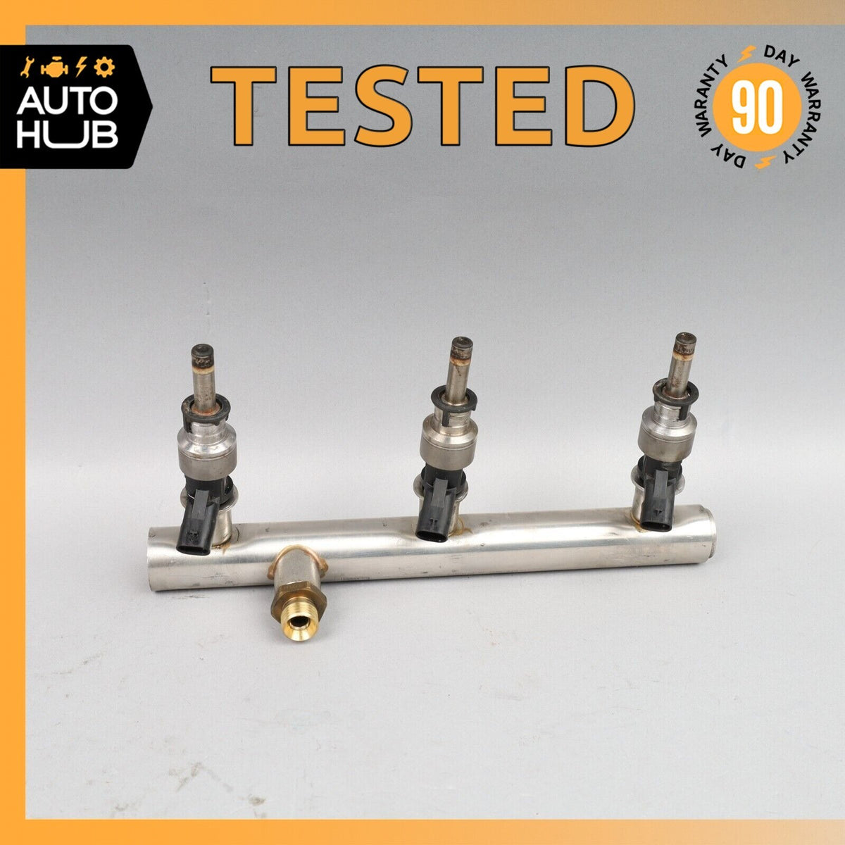 Porsche Cayenne 958 Hybrid S Fuel Injection Rail Line w/ Injectors Right Side - photo 1