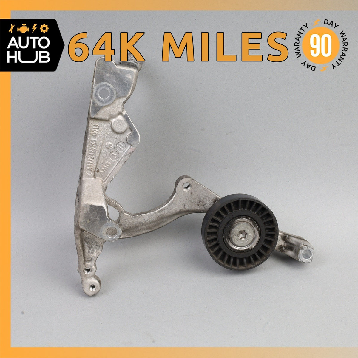 16-23 Mercedes W205 C63 AMG Engine Belt Tensioner Pulley Bracket OEM - photo 1