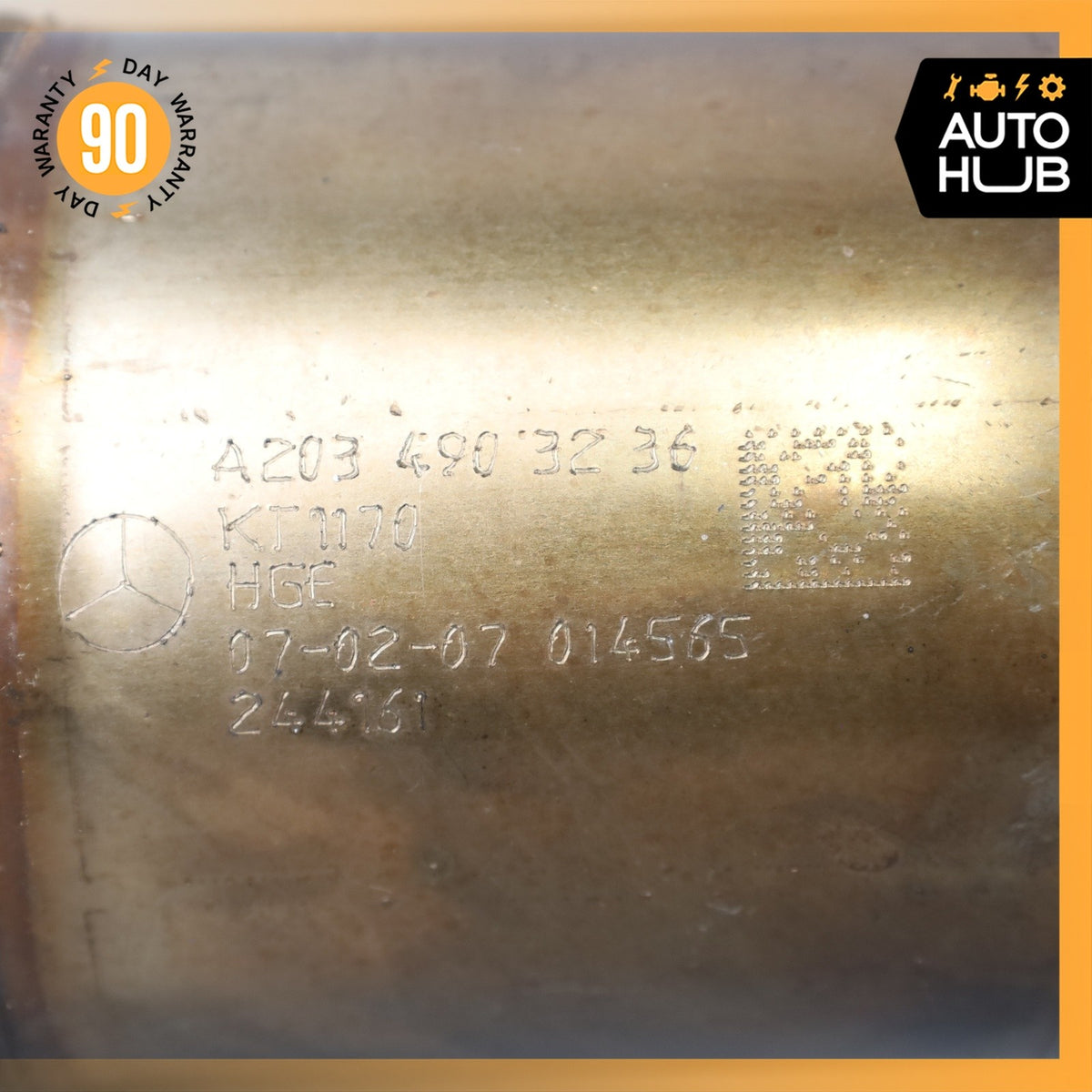 07-09 Mercedes W211 E320 CDI Engine Upper Exhaust Downpipe 2034903236 OEM - photo 8