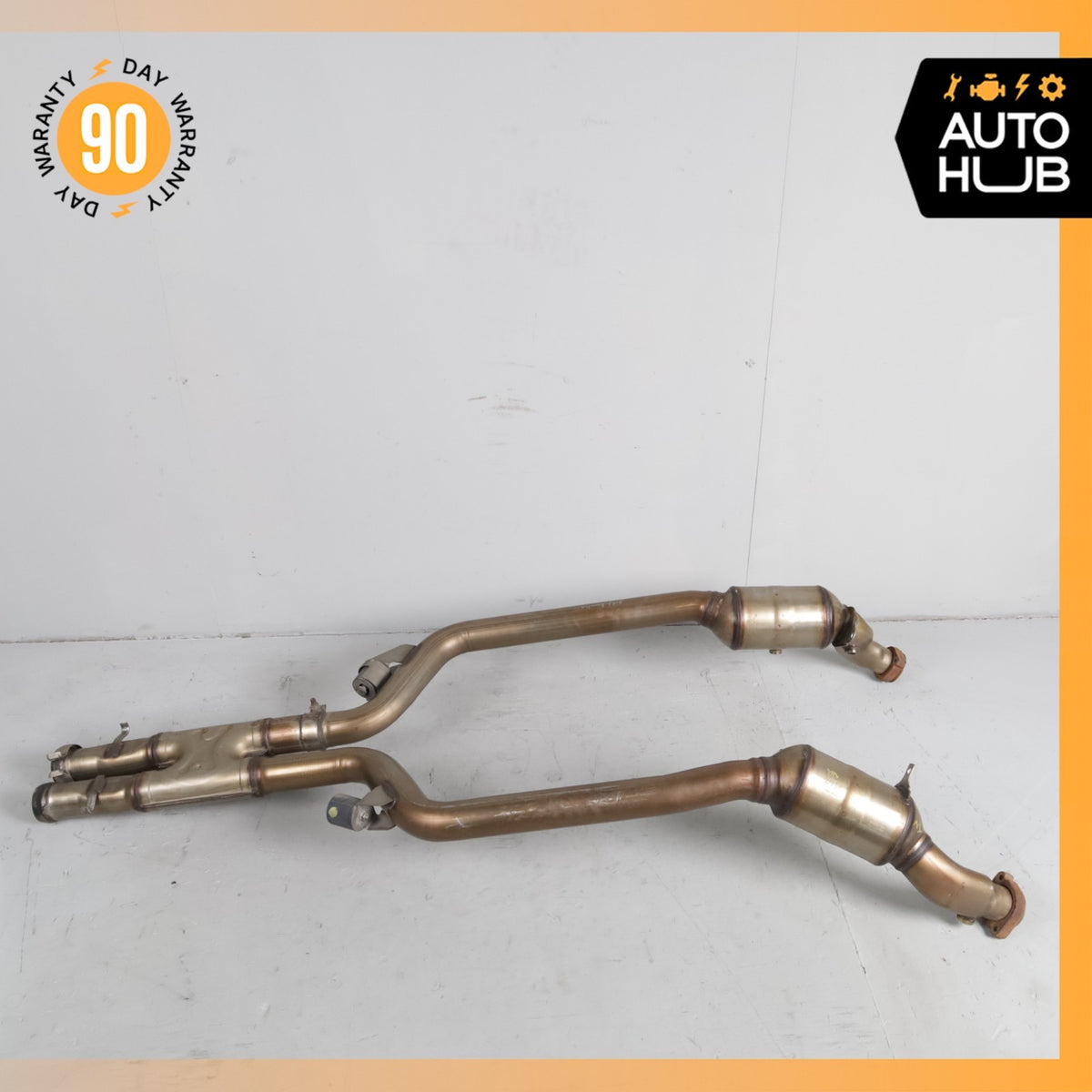 11-14 Mercedes W221 S550 Engine Exhaust Downpipe Resonator Set 2214907336 OEM - photo 10