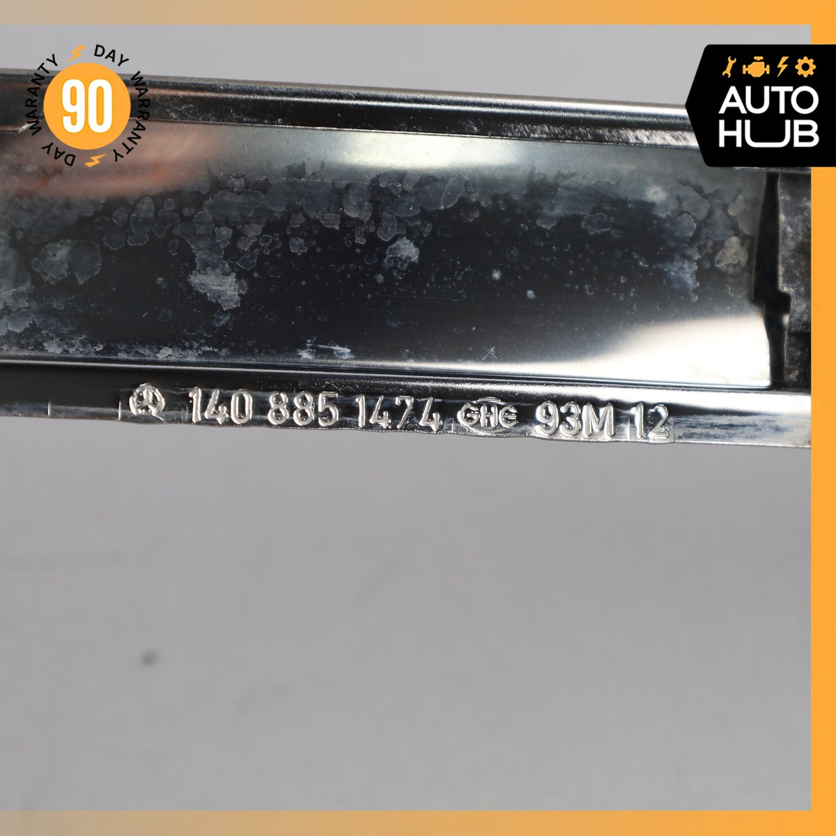 93-99 Mercedes W140 CL600 S500 Coupe Front Bumper Right Molding Trim Chrome OEM - photo 15