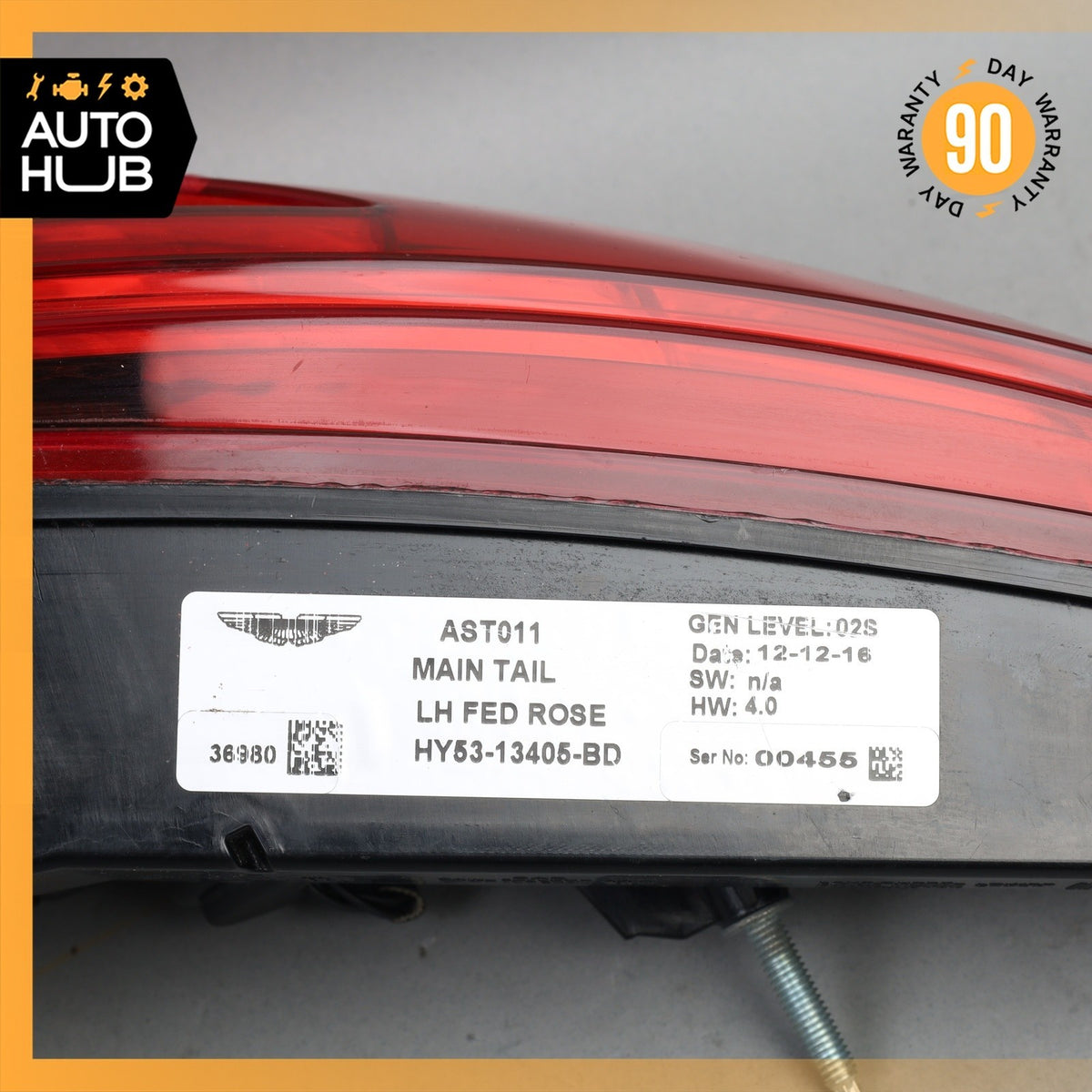 17-23 Aston Martin DB11 Tail Light Lamp Left Side HY5313405BD OEM - photo 7