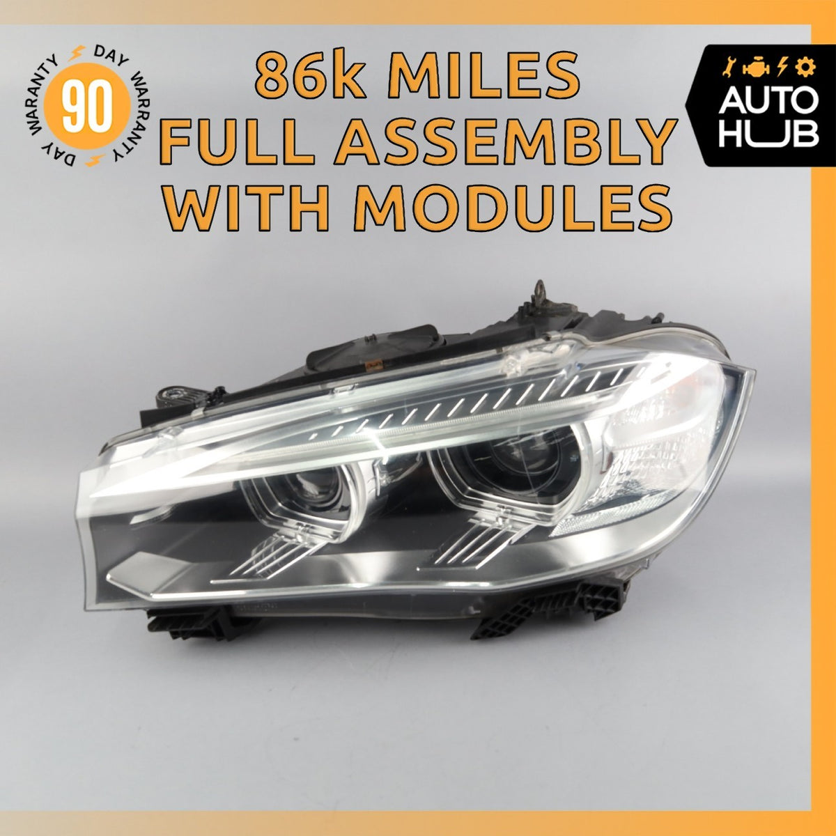 14-19 BMW F15 X5 X6M Left Driver Side Xenon HID Headlight Lamp 7424177  OEM - photo 1