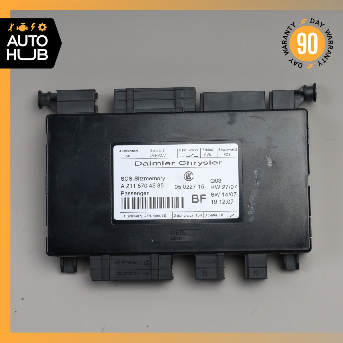 03-12 Mercedes R171 SLK350 E350 Front Right Seat Control Module 2118704585 OEM - photo 2