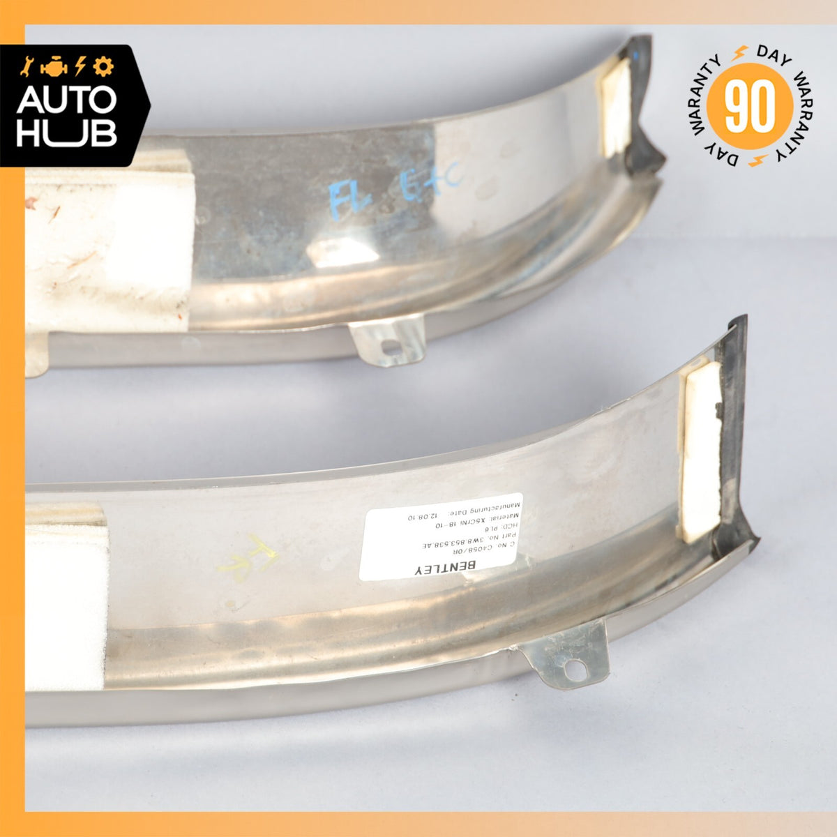 Bentley Continental GTC Left & Right Side Outer Door Step Sill Sills OEM 59k - photo 19