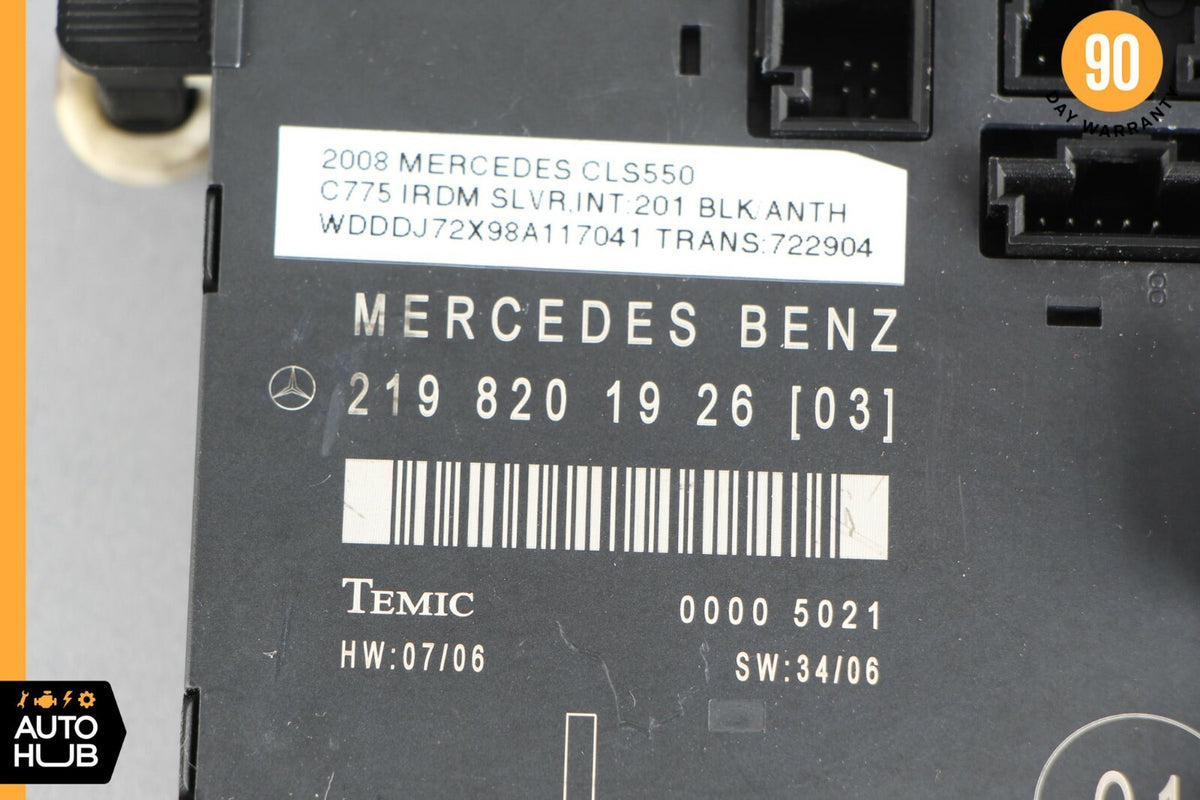 06-11 Mercedes W219 CLS63 CLS550 Front Left Door Control Module 2198201926 OEM - photo 6