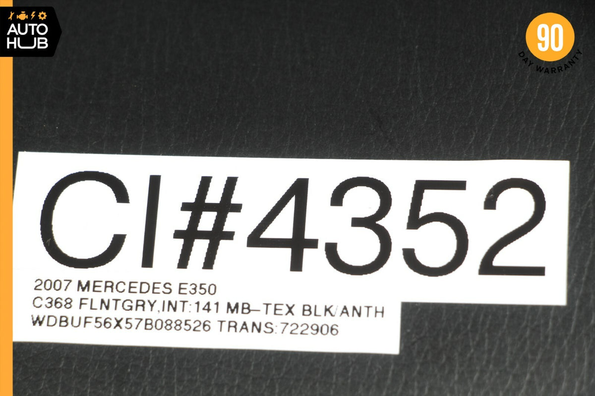 07-09 Mercedes W211 E350 E550 Dashboard Glove Box Storage Compartment Black OEM - photo 12