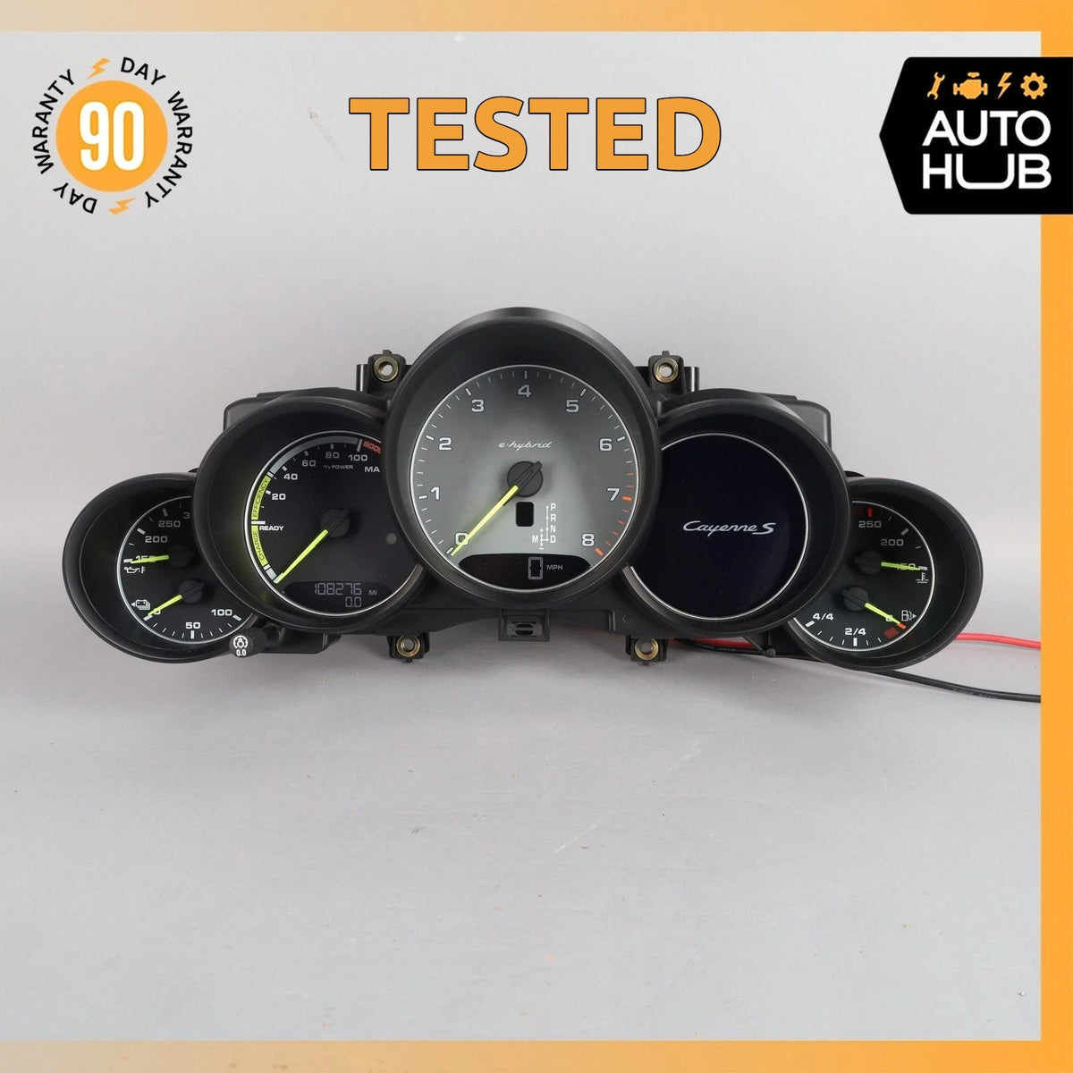 15-16 Porsche Cayenne 958 E-Hybrid Instrument Speedometer Cluster OEM 108k - photo 1