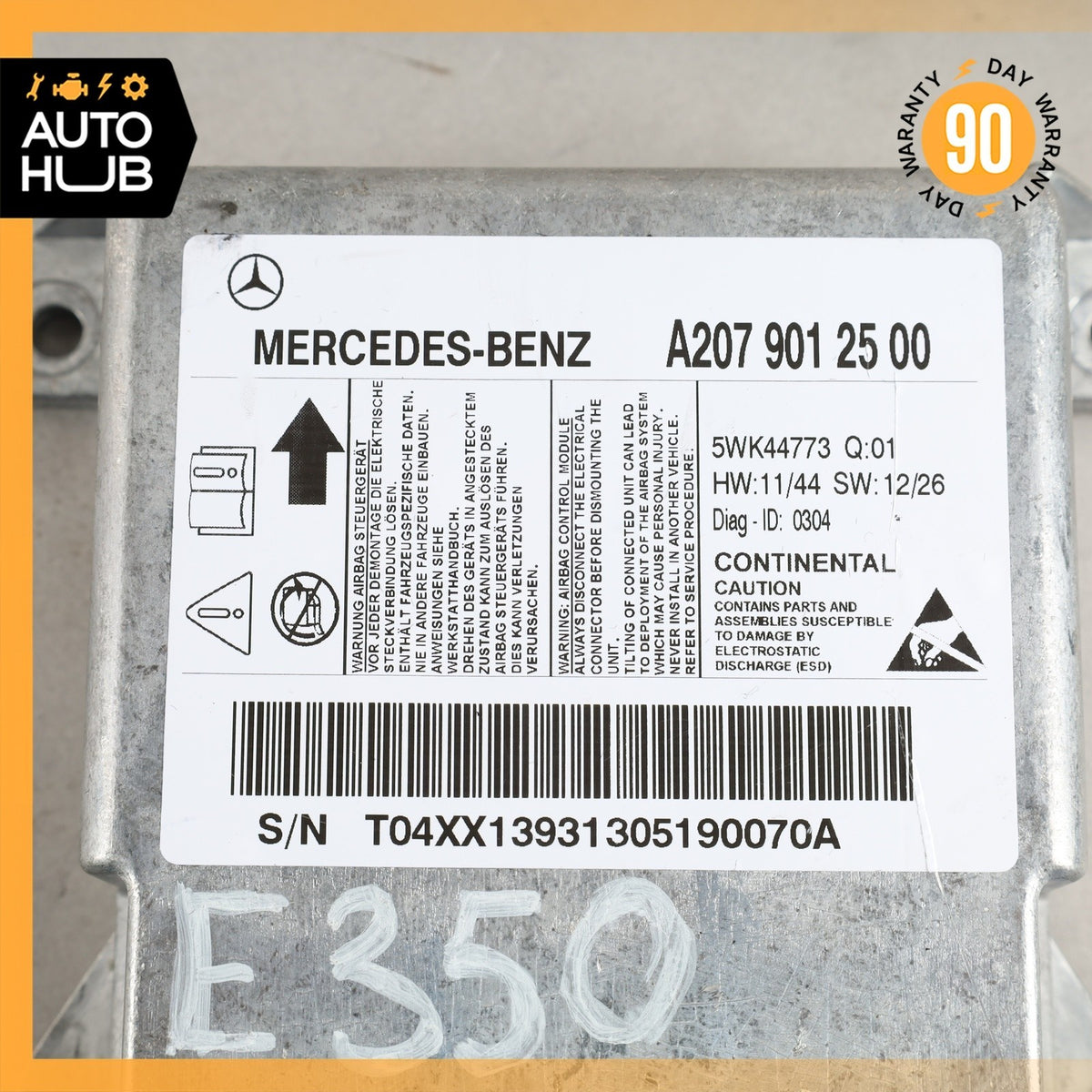 Mercedes W207 E350 Airbag Air Bag Sensor SRS Control Module 2079012500 OEM - photo 6