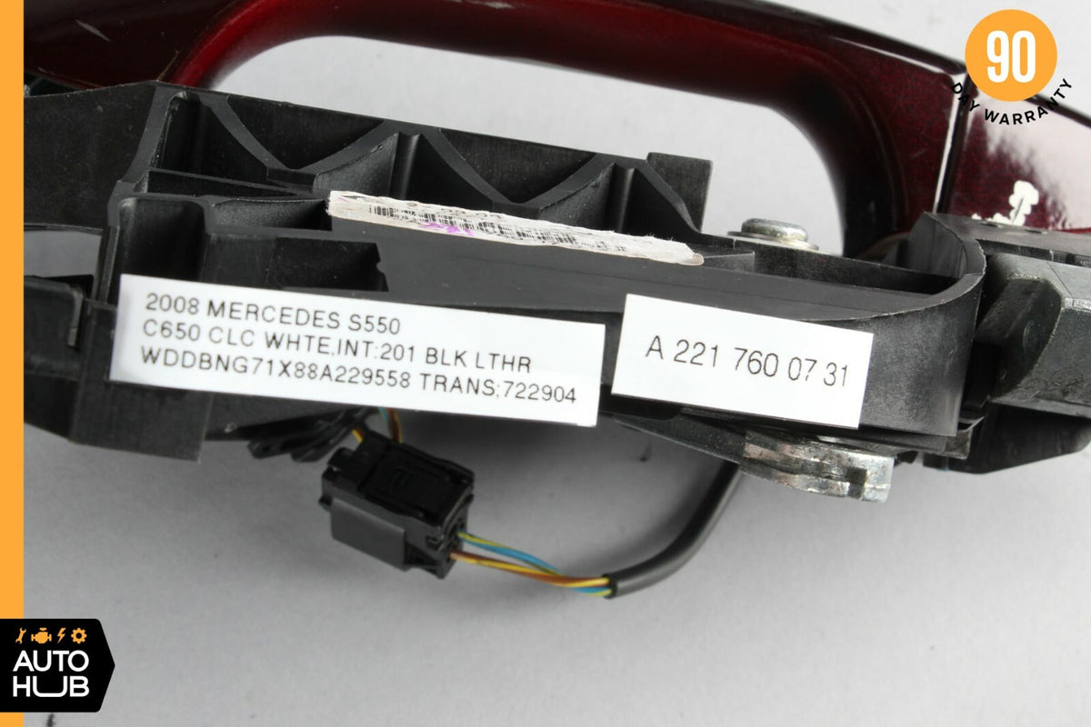 07-13 Mercedes W221 S550 S400 Rear Left Exterior Door Handle Keyless Go OEM - photo 7