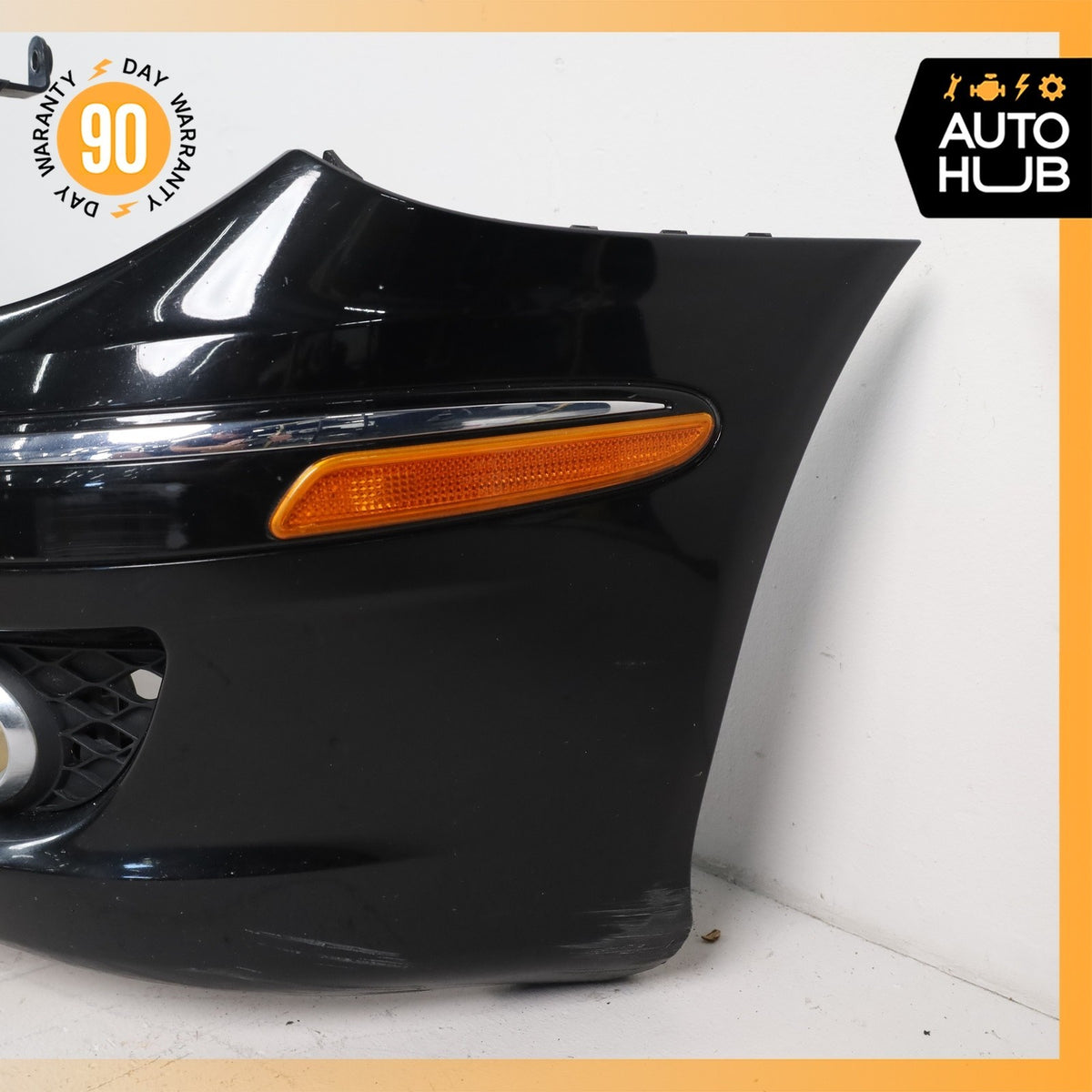 07-09 Mercedes W211 E320 E350 E550 Base Front Bumper Cover Assembly Black OEM - photo 7