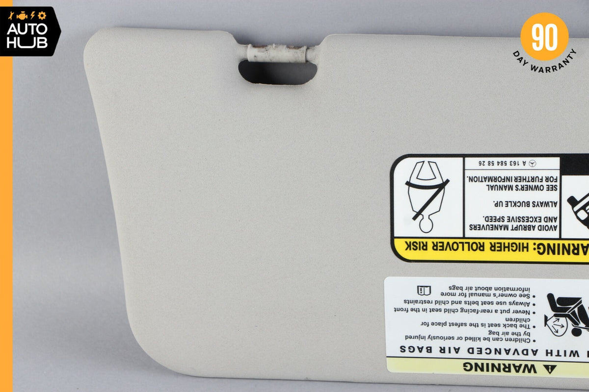 06-12 Mercedes W164 ML63 AMG ML550 Sun Visor Sunvisor Front Left Side Gray OEM - photo 6