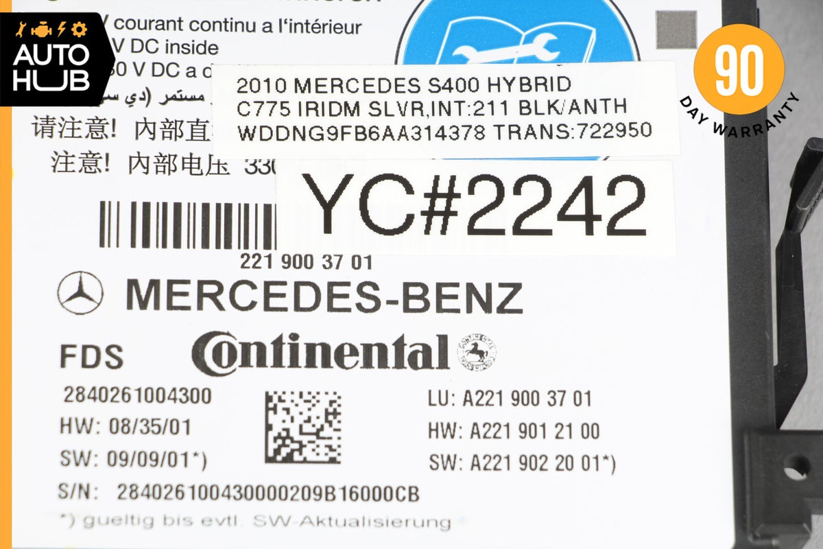 10-13 Mercedes W221 S400 S550 Front Left Seat Dynamic Lumbar Control Module OEM - photo 9